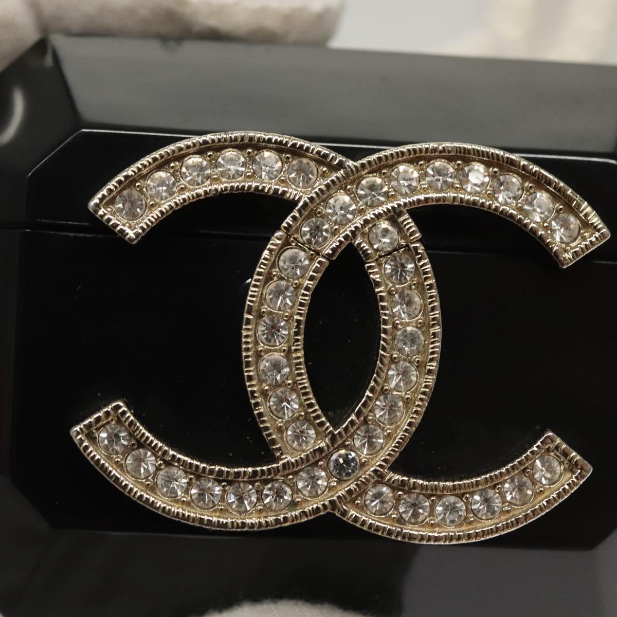 CHANEL Airpods case Shoulder plastic Black CC Auth BA1117SM