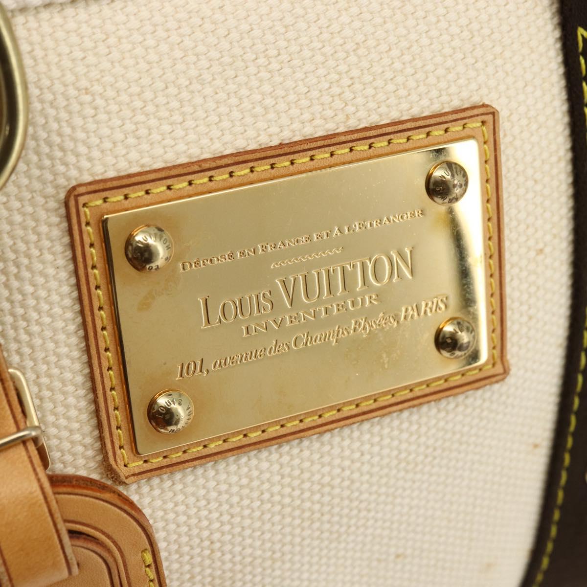 LOUIS VUITTON Antigua Cabas PM Hand Bag Red Beige M40038 LV Auth BA11190
