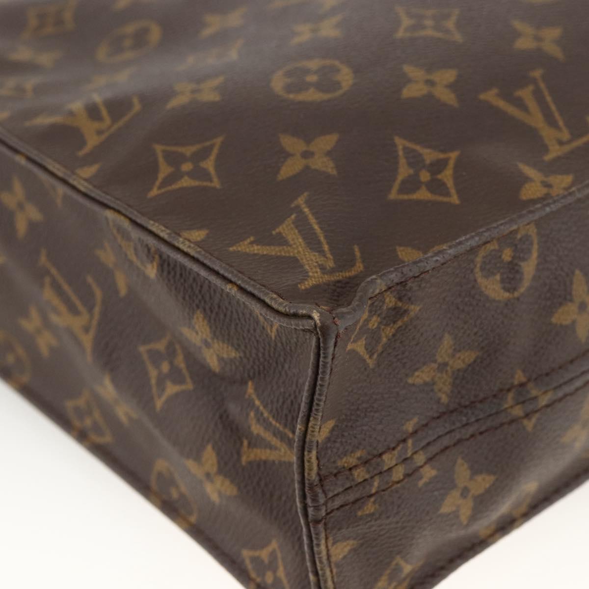 LOUIS VUITTON Monogram Sac Plat Hand Bag M51140 LV Auth BA11195