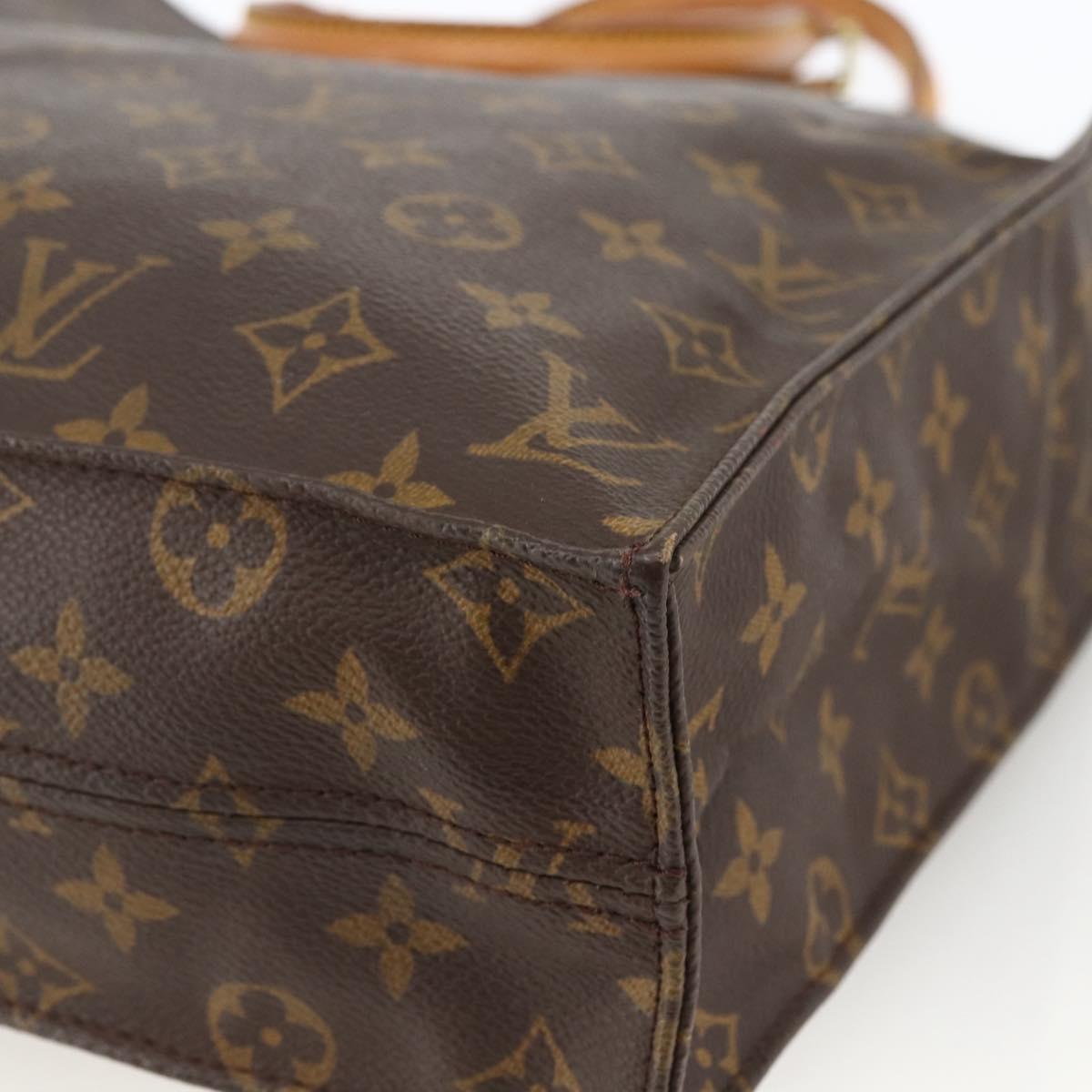 LOUIS VUITTON Monogram Sac Plat Hand Bag M51140 LV Auth BA11195