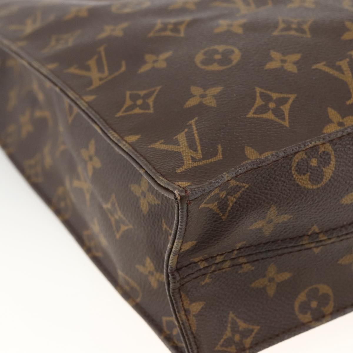 LOUIS VUITTON Monogram Sac Plat Hand Bag M51140 LV Auth BA11195