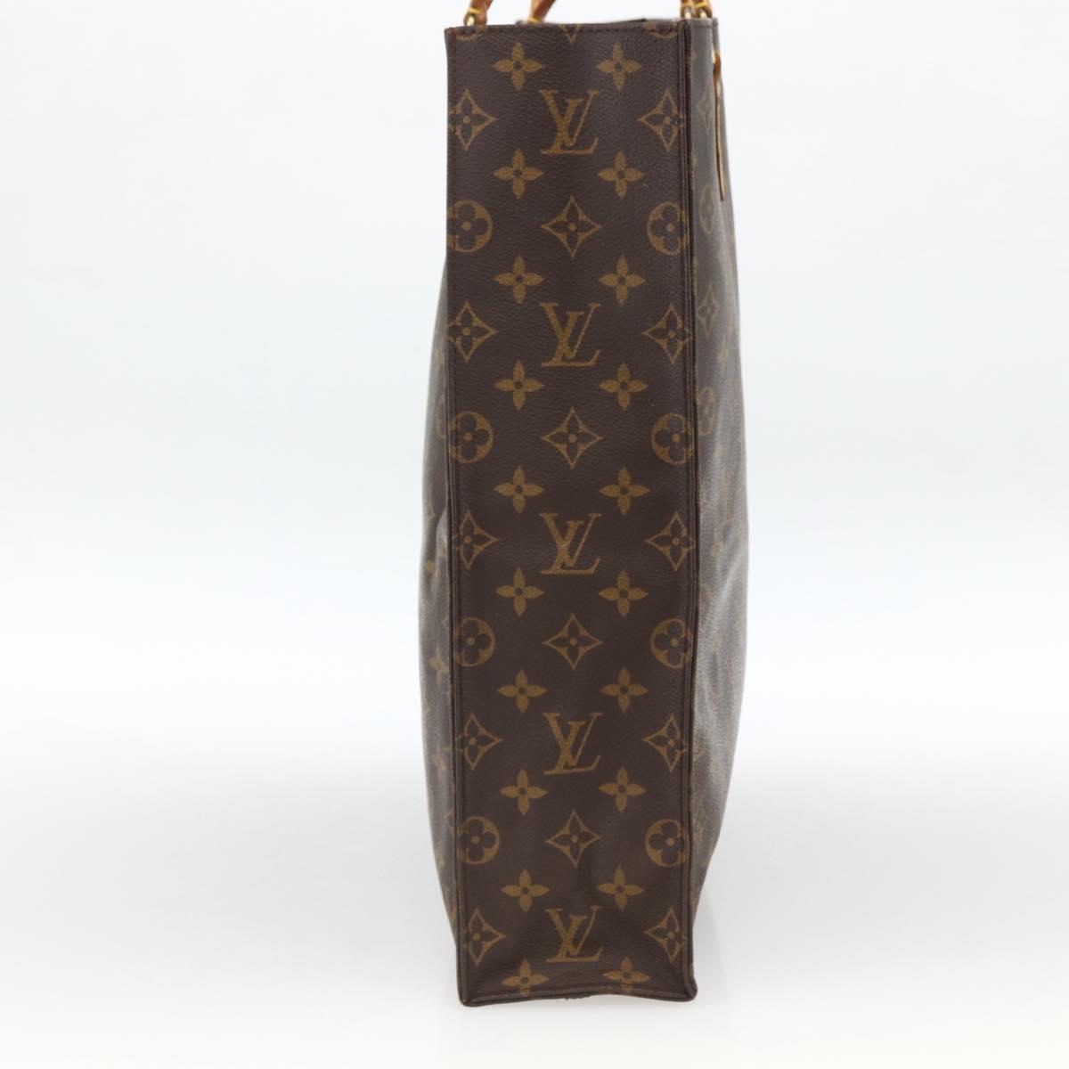 LOUIS VUITTON Monogram Sac Plat Hand Bag M51140 LV Auth BA11195