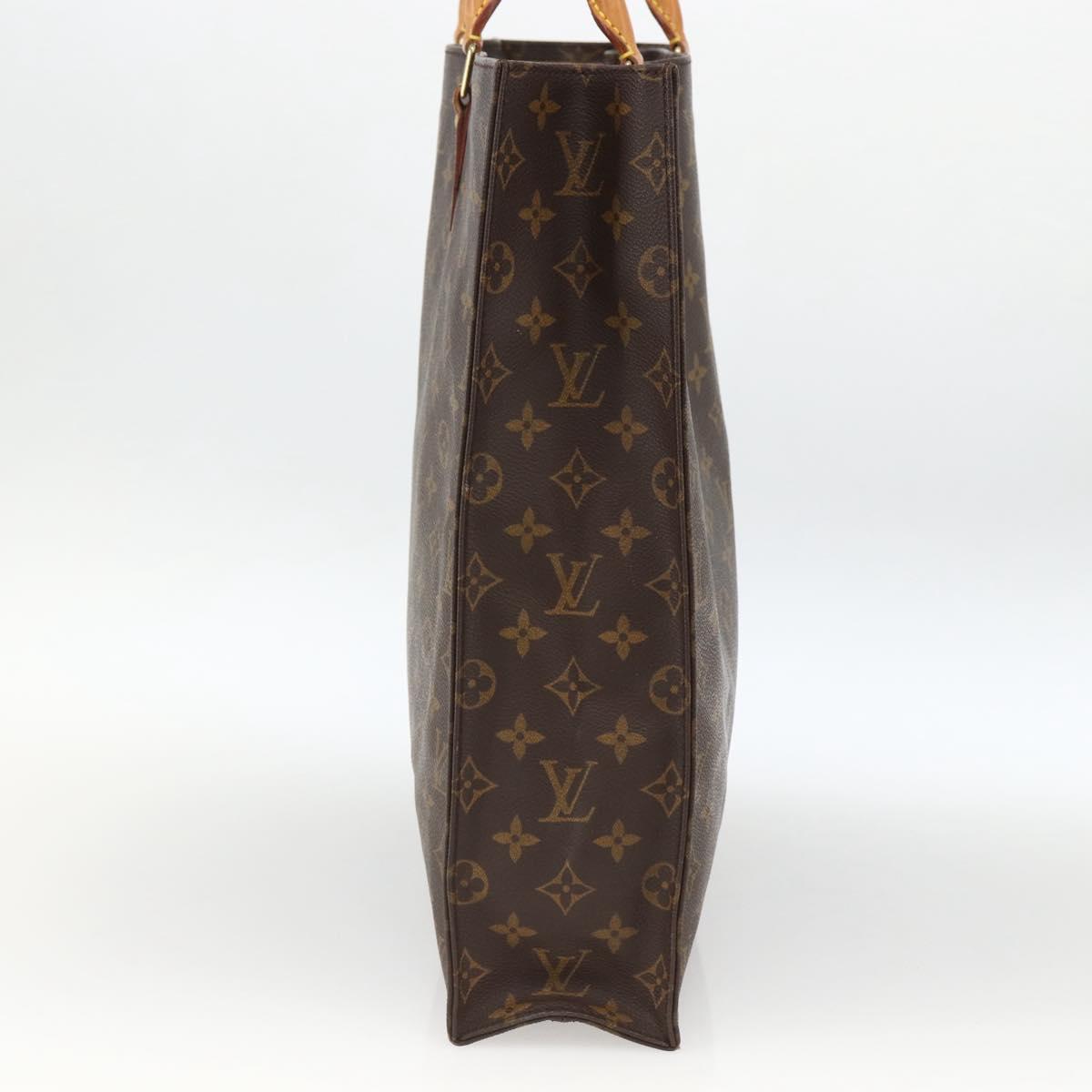 LOUIS VUITTON Monogram Sac Plat Hand Bag M51140 LV Auth BA11195