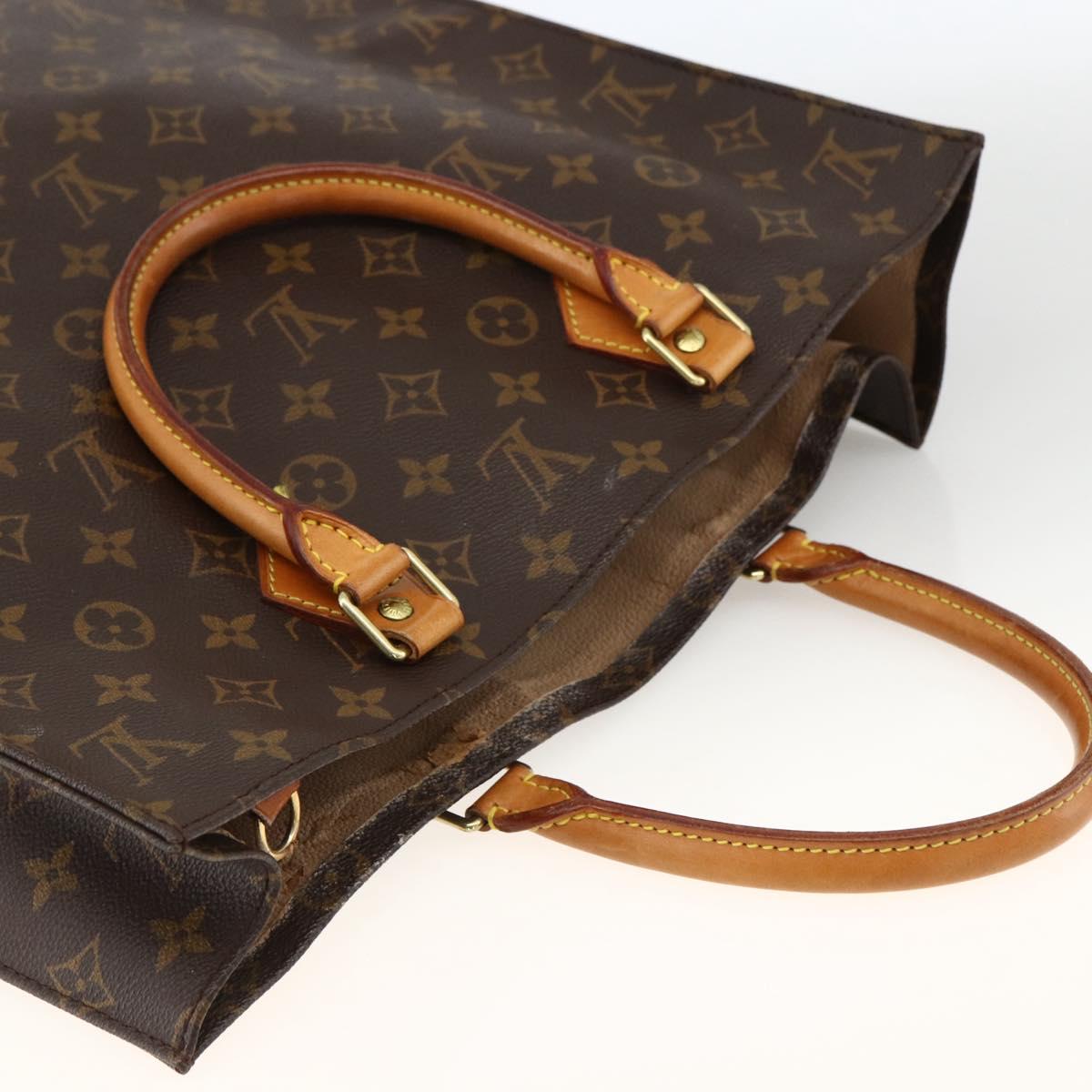 LOUIS VUITTON Monogram Sac Plat Hand Bag M51140 LV Auth BA11195