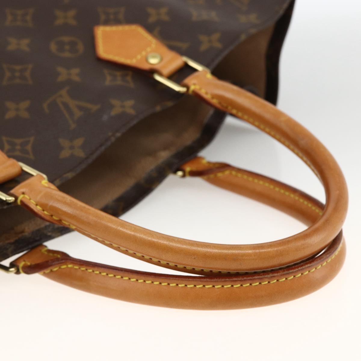 LOUIS VUITTON Monogram Sac Plat Hand Bag M51140 LV Auth BA11195