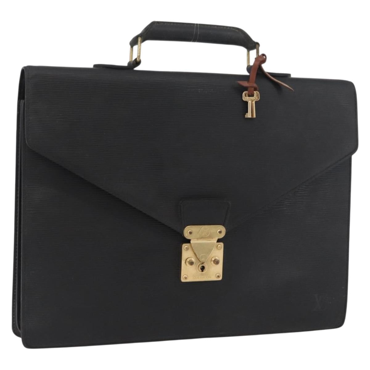 LOUIS VUITTON Epi Serviette Conseiller Briefcase Black M54422 LV Auth BA11197