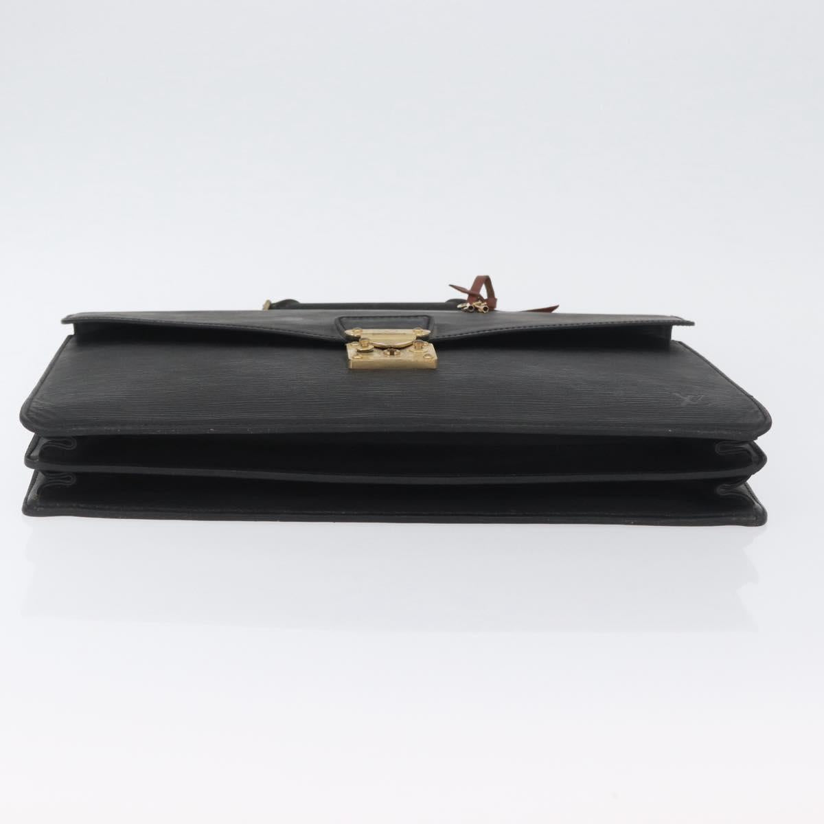 LOUIS VUITTON Epi Serviette Conseiller Briefcase Black M54422 LV Auth BA11197