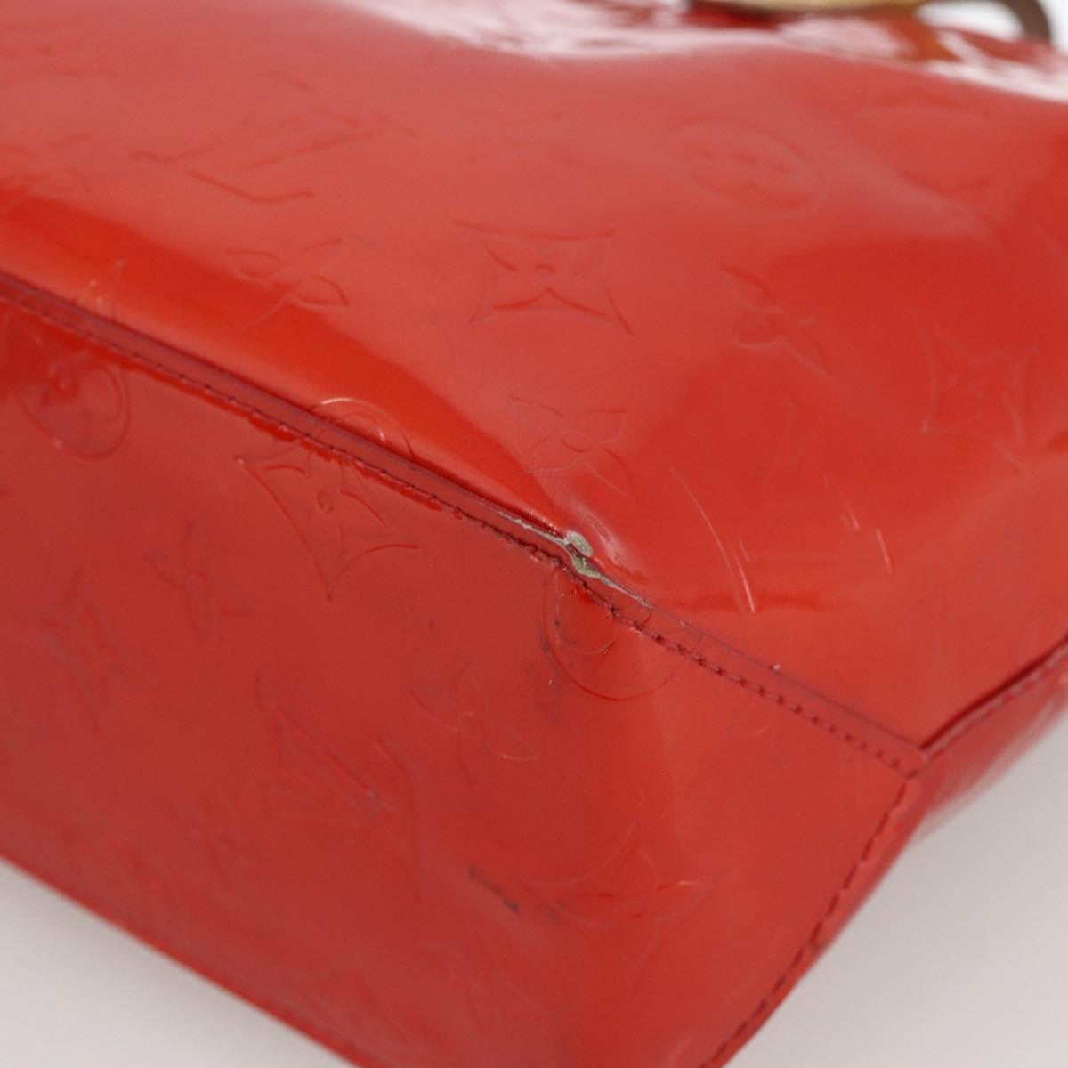 LOUIS VUITTON Monogram Vernis Reade PM Hand Bag Red Rouge M91088 LV Auth BA11201