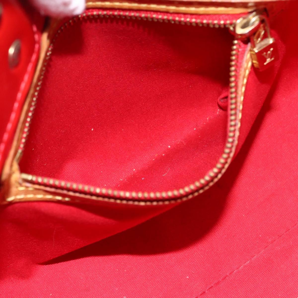 LOUIS VUITTON Monogram Vernis Reade PM Hand Bag Red Rouge M91088 LV Auth BA11201