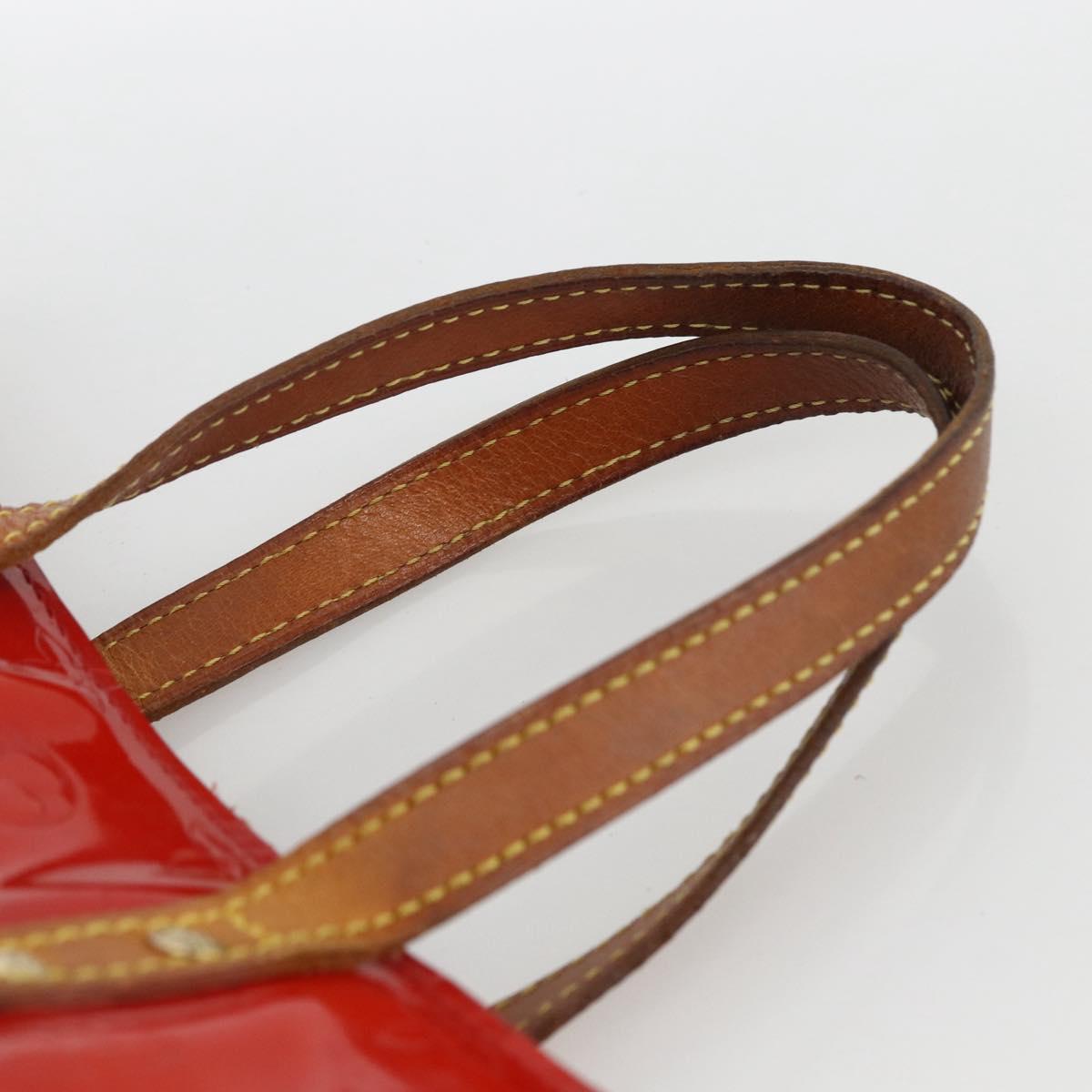 LOUIS VUITTON Monogram Vernis Reade PM Hand Bag Red Rouge M91088 LV Auth BA11201