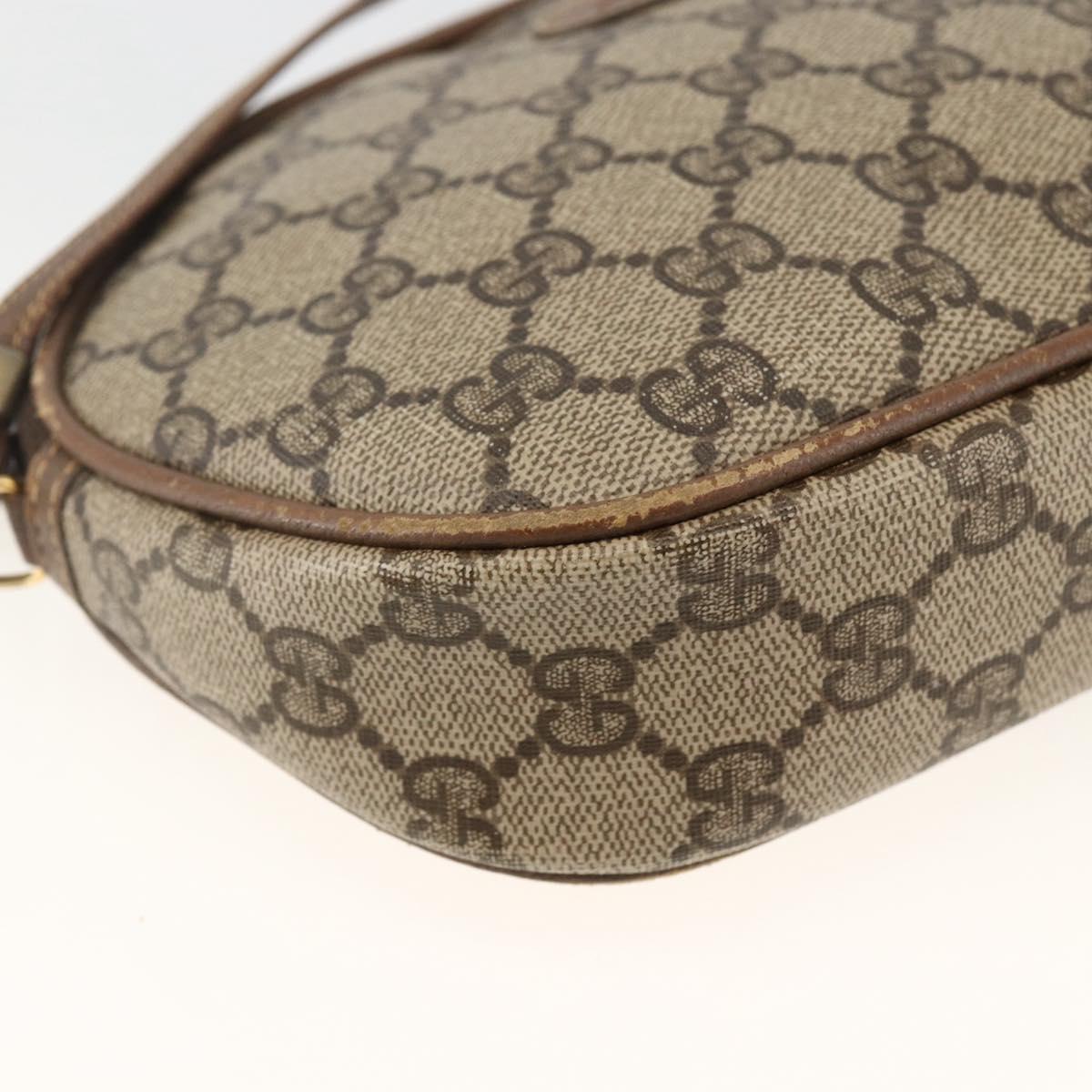 GUCCI GG Supreme Shoulder Bag PVC Beige Gold 007 983 1113 Auth BA11209
