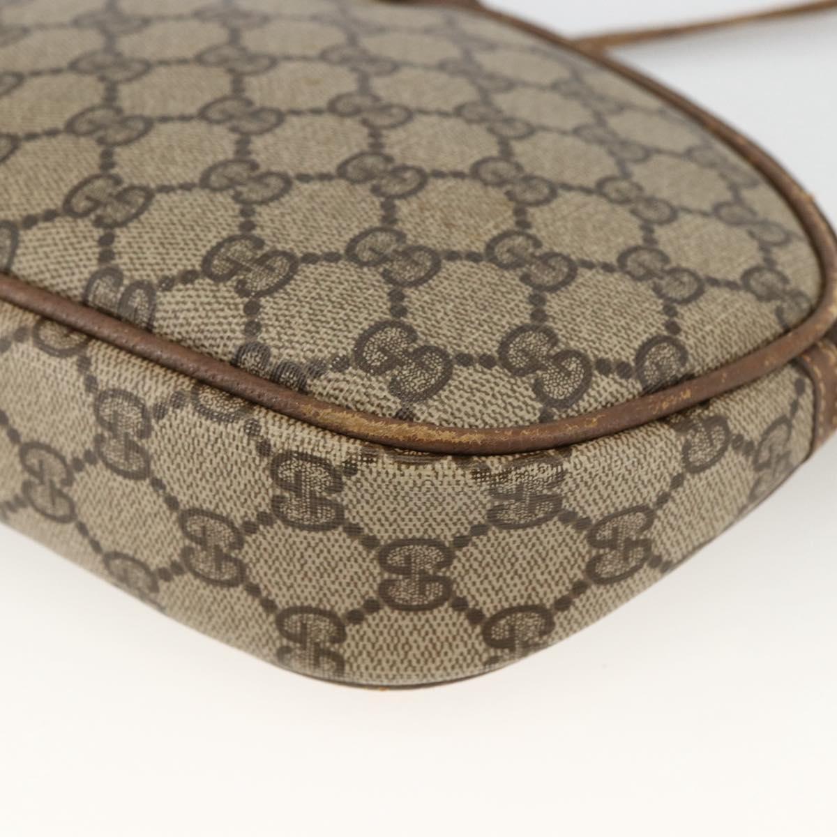 GUCCI GG Supreme Shoulder Bag PVC Beige Gold 007 983 1113 Auth BA11209