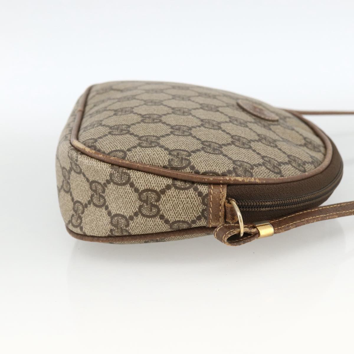 GUCCI GG Supreme Shoulder Bag PVC Beige Gold 007 983 1113 Auth BA11209