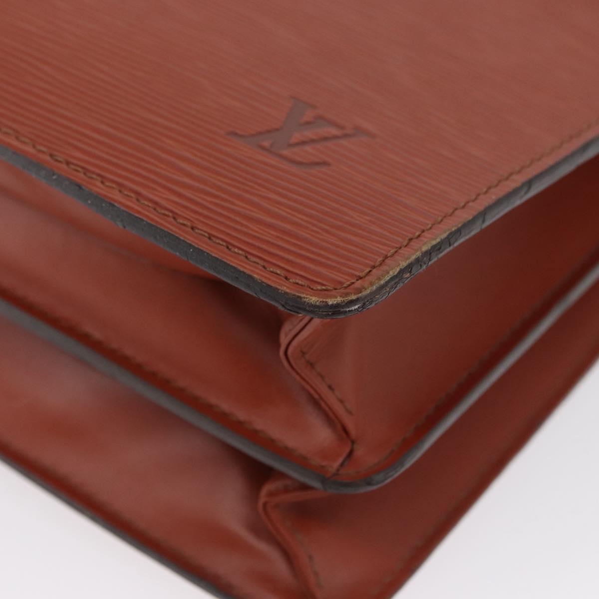 LOUIS VUITTON Epi Serviette Conseiller Briefcase Brown M54423 LV Auth BA11220