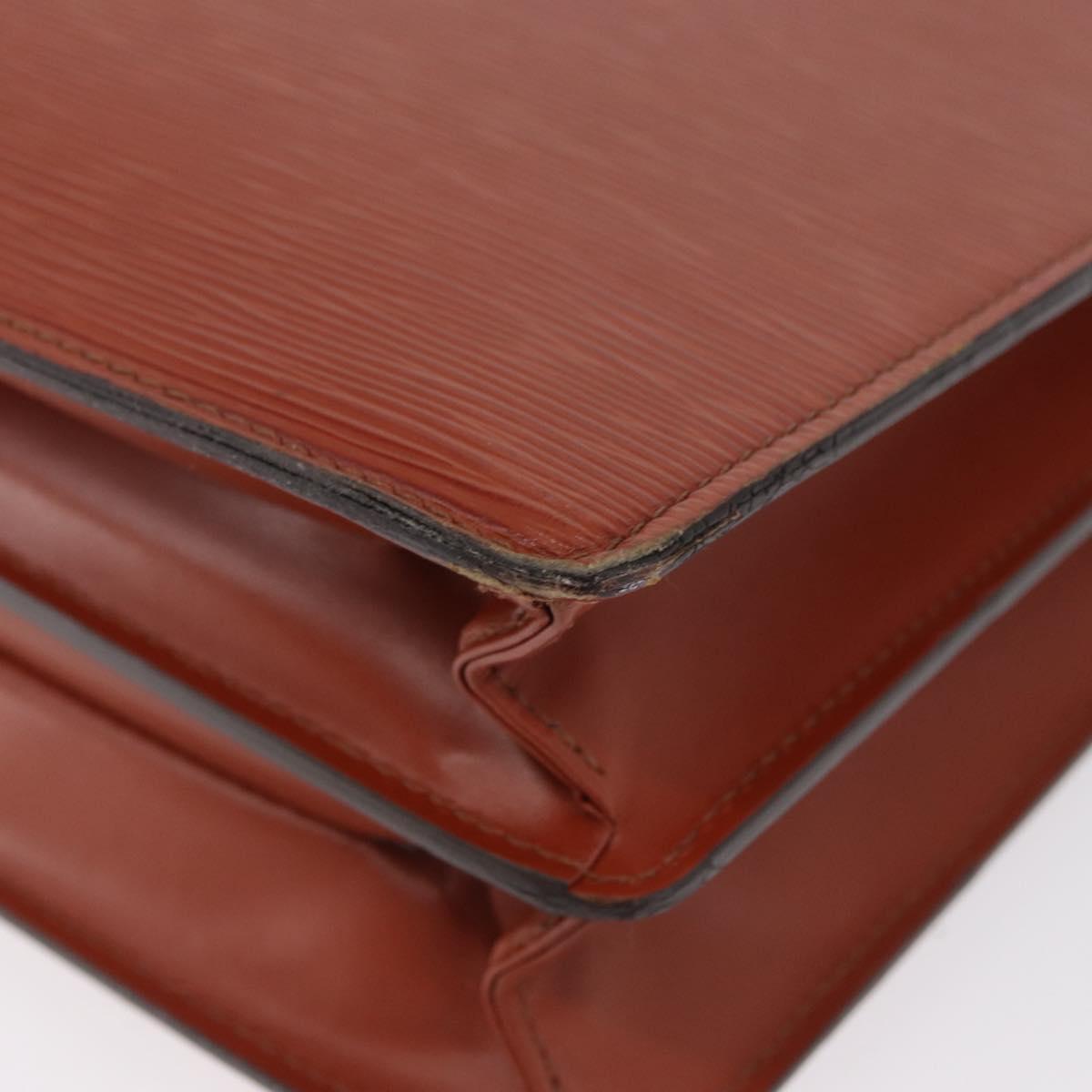 LOUIS VUITTON Epi Serviette Conseiller Briefcase Brown M54423 LV Auth BA11220