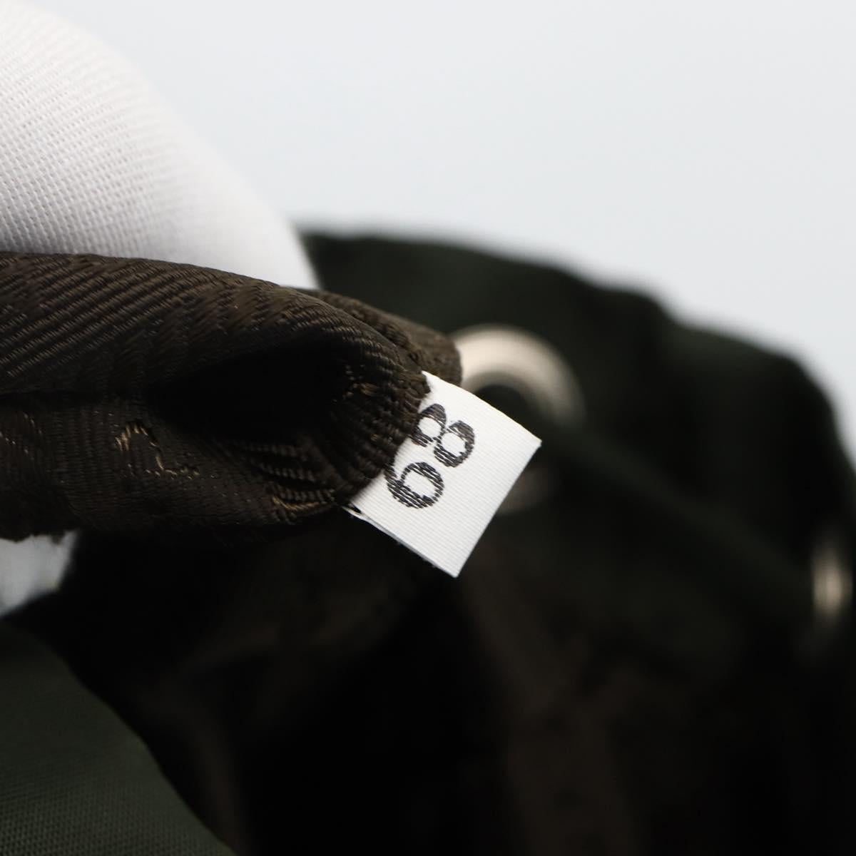 PRADA Backpack Nylon Green Silver Auth BA11221