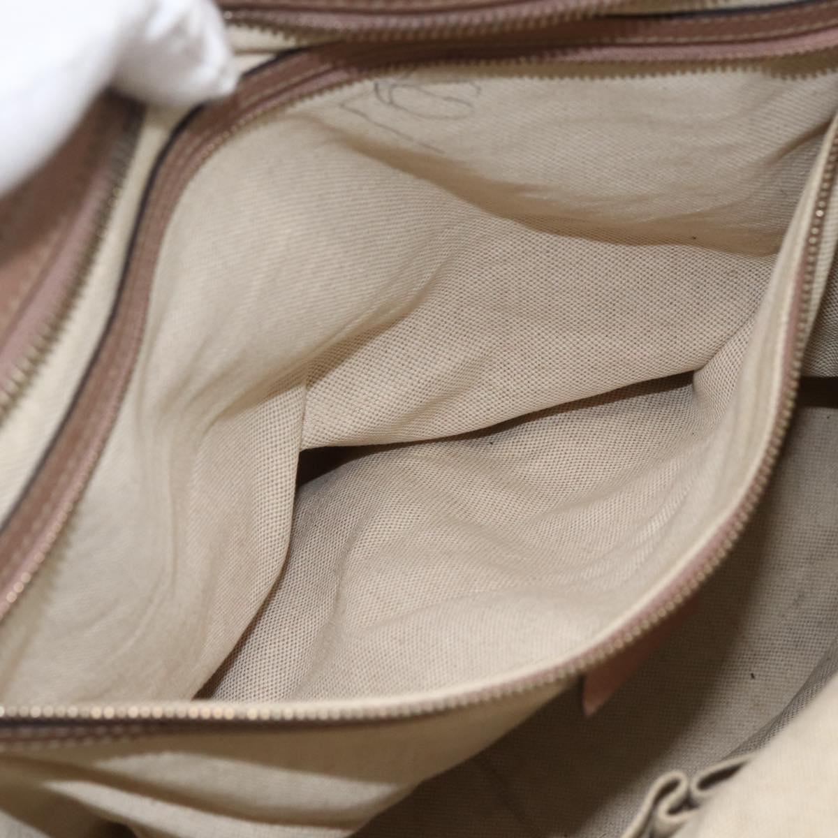 GUCCI GG Canvas Brie Tote Bag Beige Gold 323671 Auth BA11225