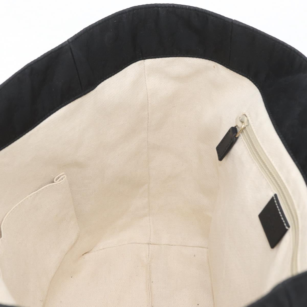 GUCCI GG Canvas Tote Bag Nylon Black 282439 Auth BA11230