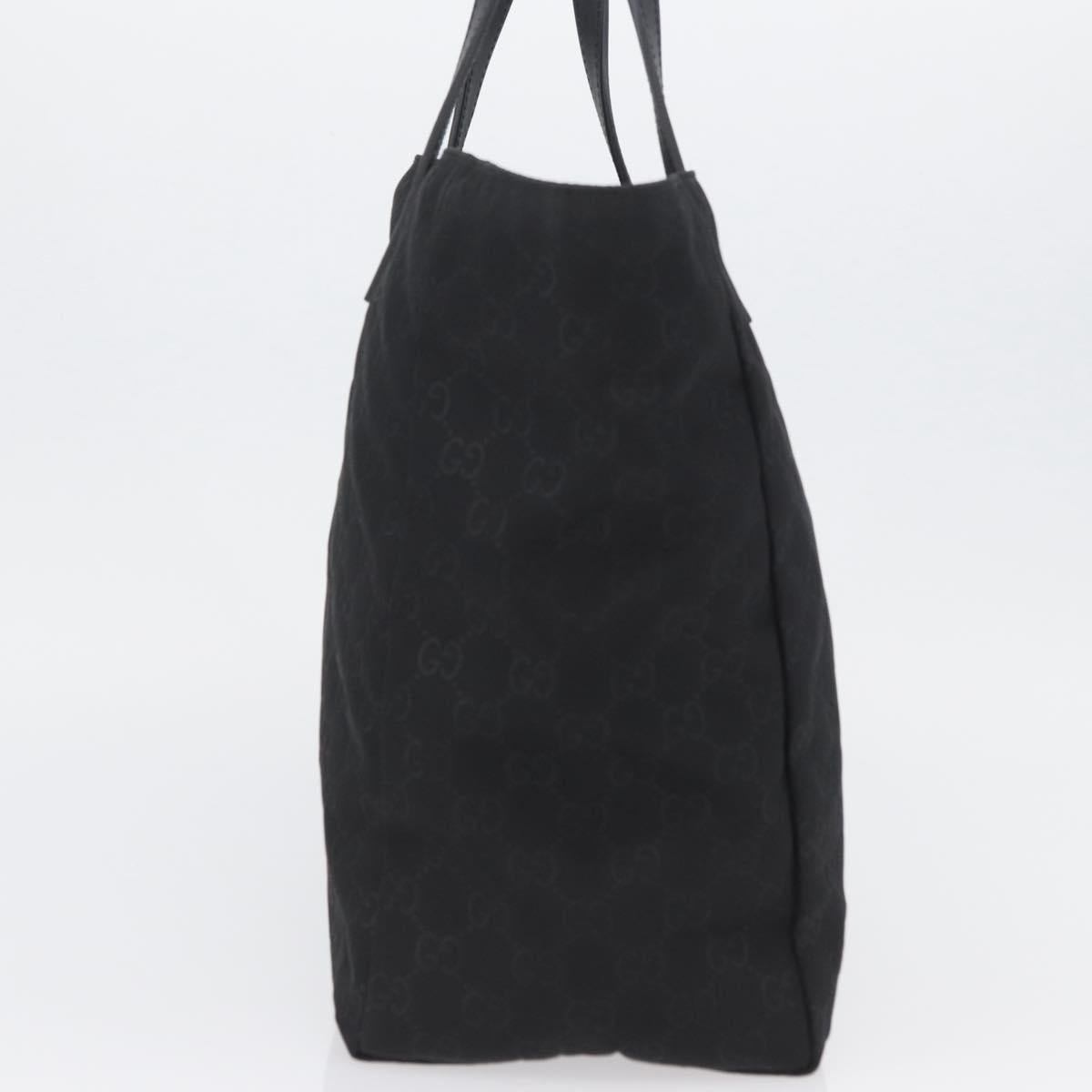 GUCCI GG Canvas Tote Bag Nylon Black 282439 Auth BA11230