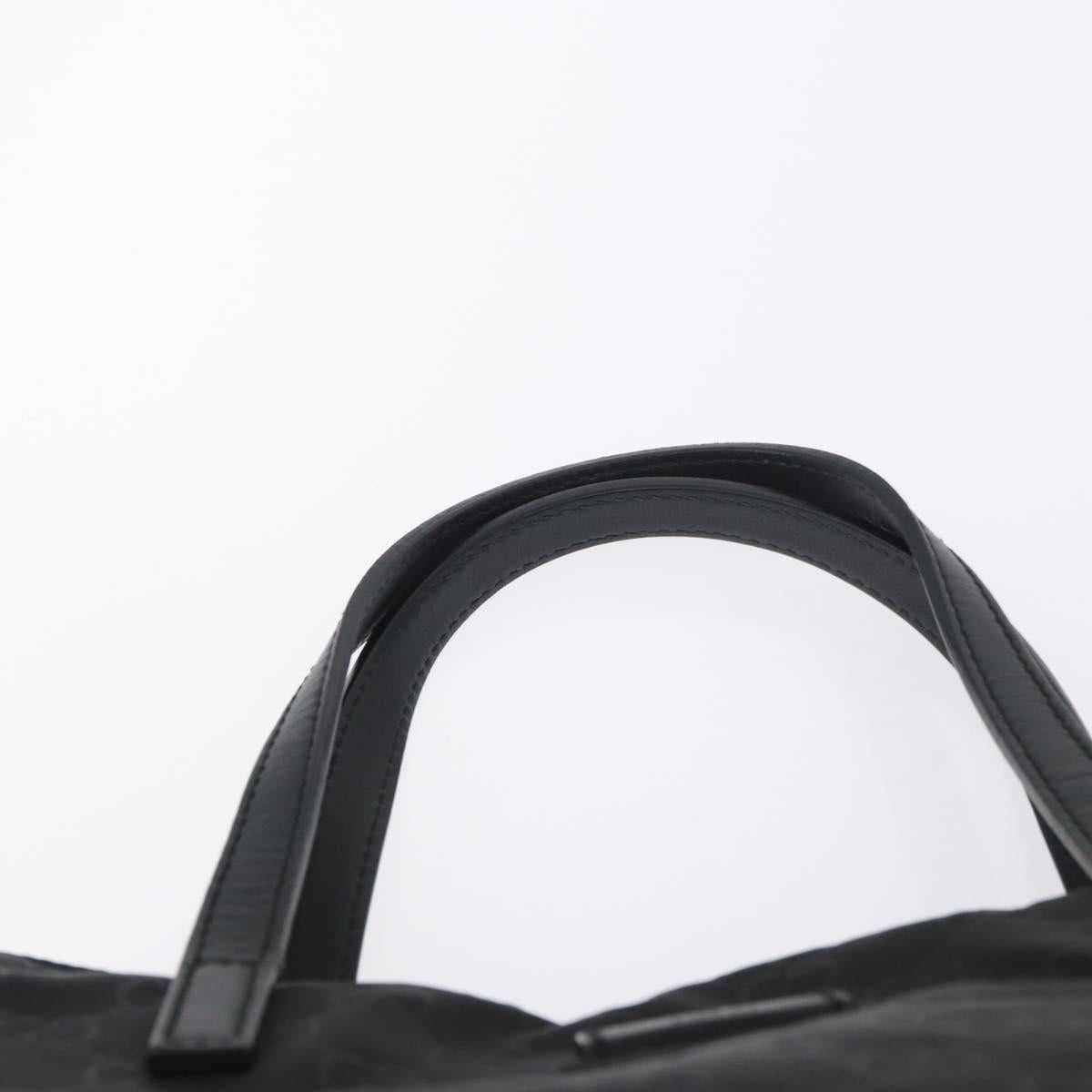 GUCCI GG Canvas Tote Bag Nylon Black 282439 Auth BA11230
