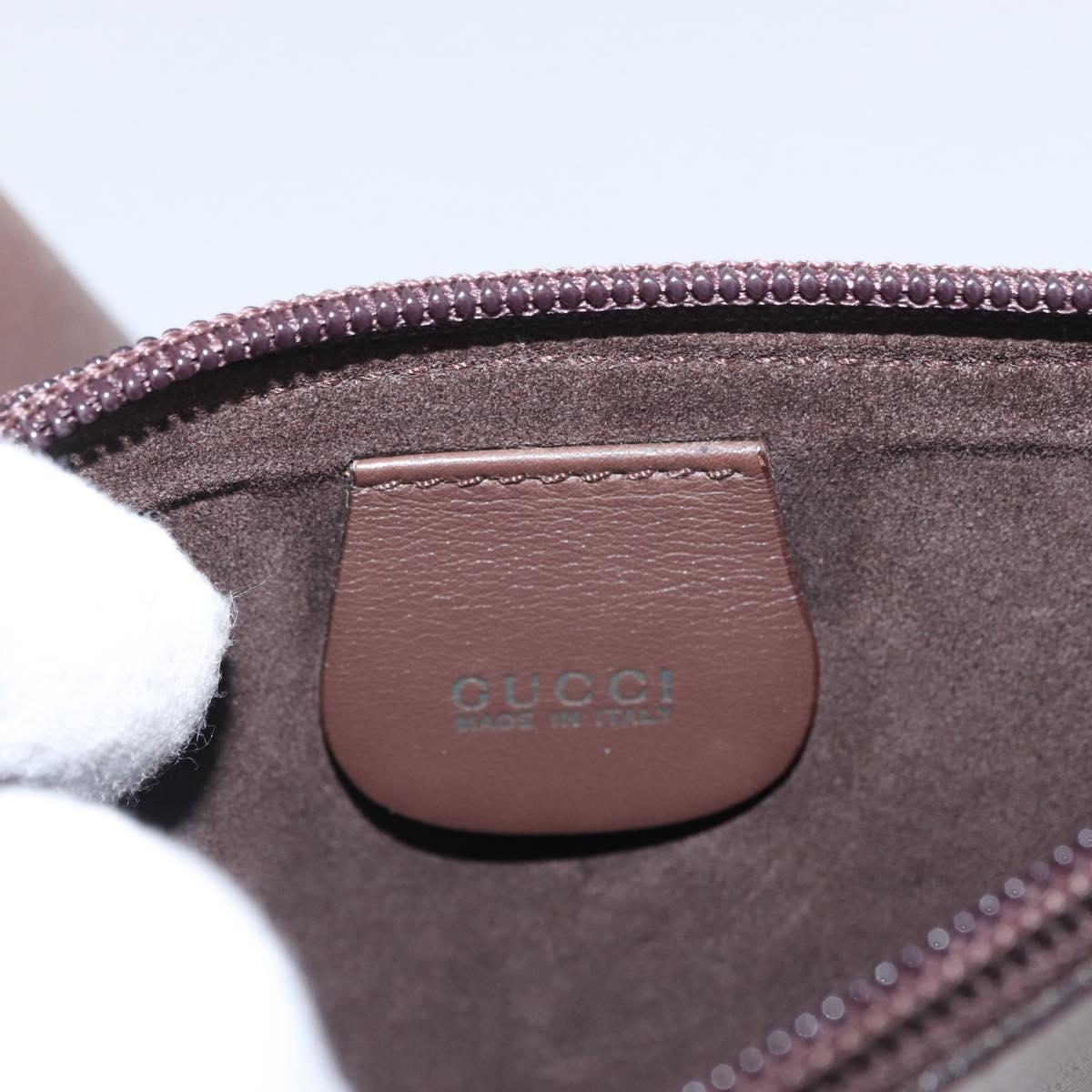 GUCCI Bamboo Shoulder Bag Leather Brown Gold 001 2058 1881 0 Auth BA11231