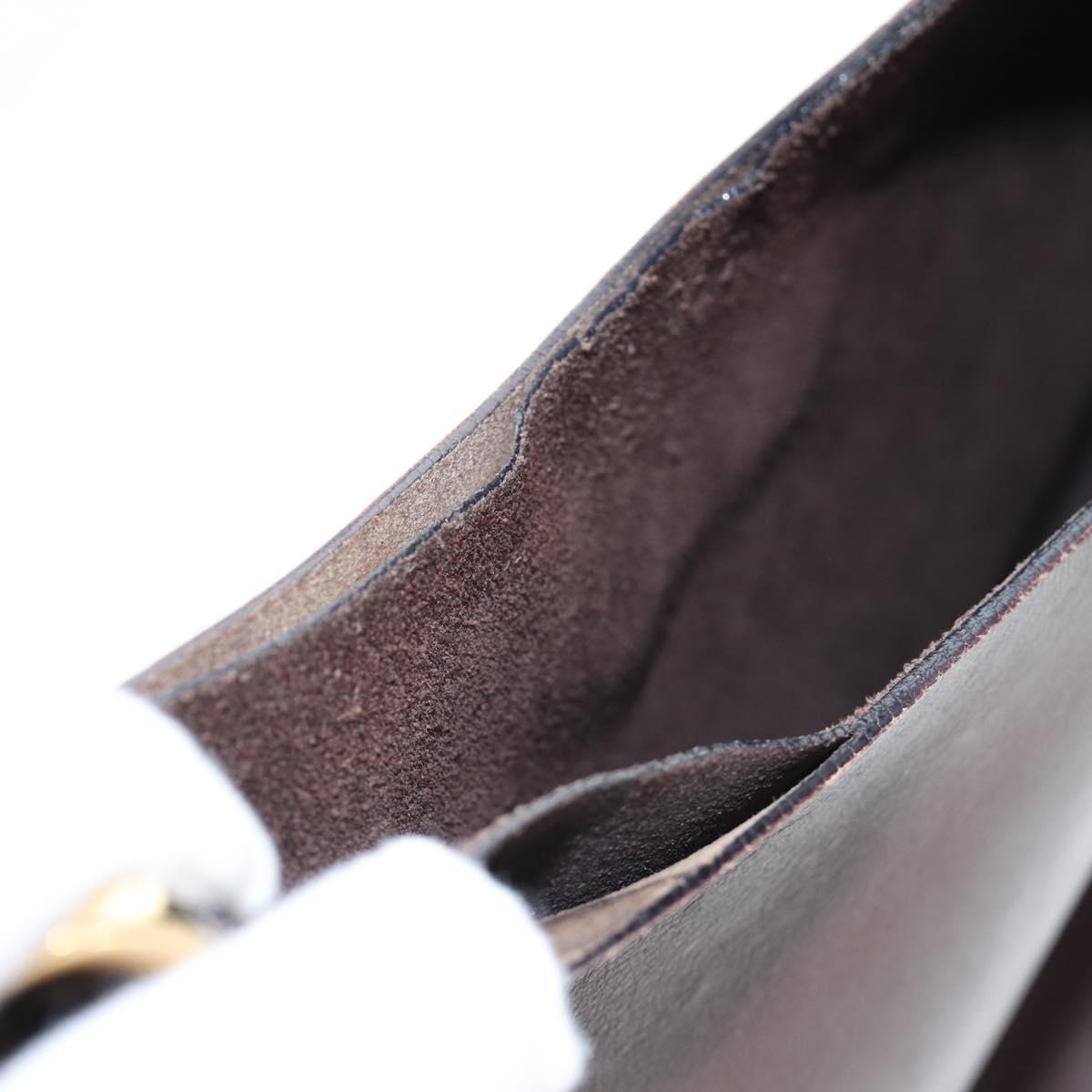 GUCCI Bamboo Shoulder Bag Leather Brown Gold 001 2058 1881 0 Auth BA11231