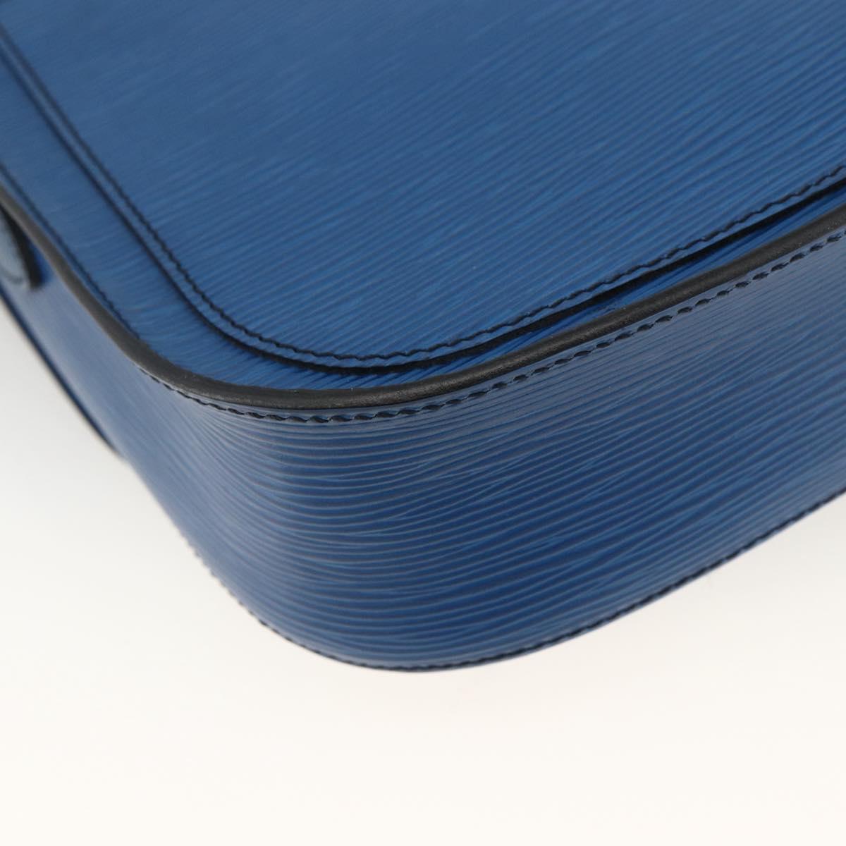 LOUIS VUITTON Epi Saint Cloud GM Shoulder Bag Toledo Blue M52195 LV Auth BA11245