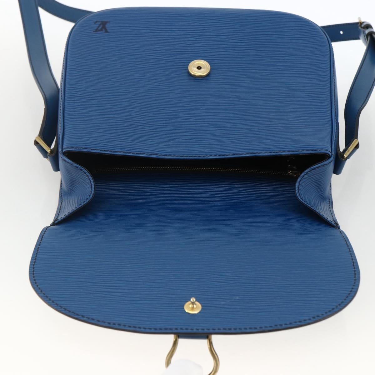 LOUIS VUITTON Epi Saint Cloud GM Shoulder Bag Toledo Blue M52195 LV Auth BA11245