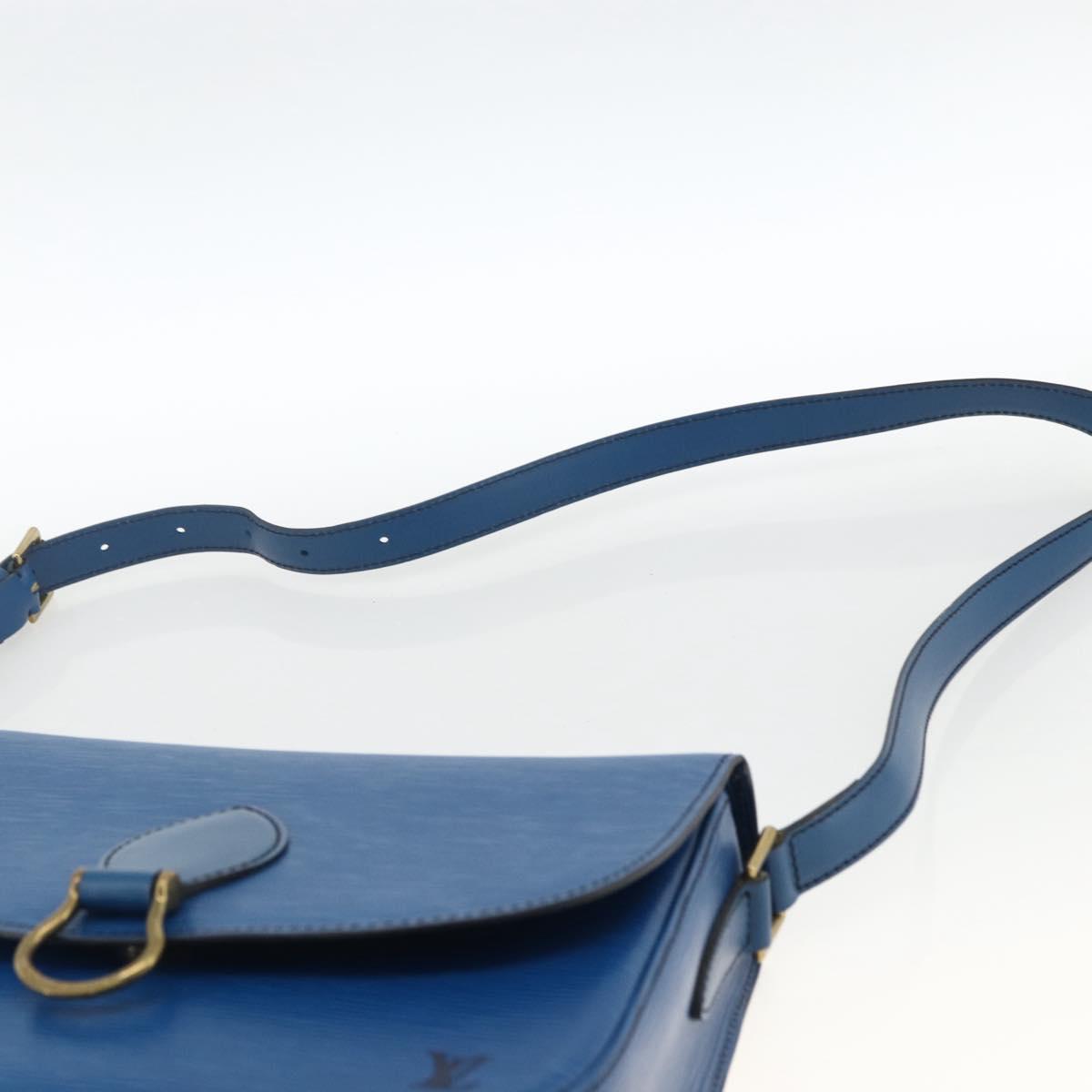 LOUIS VUITTON Epi Saint Cloud GM Shoulder Bag Toledo Blue M52195 LV Auth BA11245