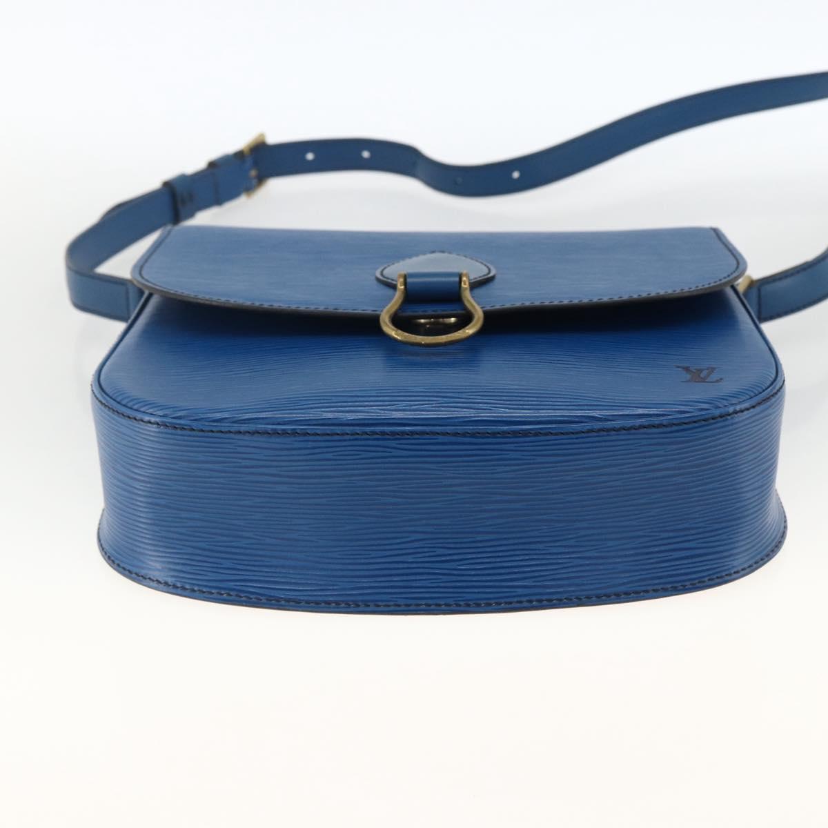 LOUIS VUITTON Epi Saint Cloud GM Shoulder Bag Toledo Blue M52195 LV Auth BA11245