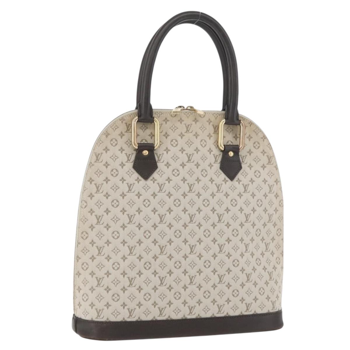 LOUIS VUITTON Monogram Mini Alma Haut Hand Bag Khaki M92203 LV Auth BA11248