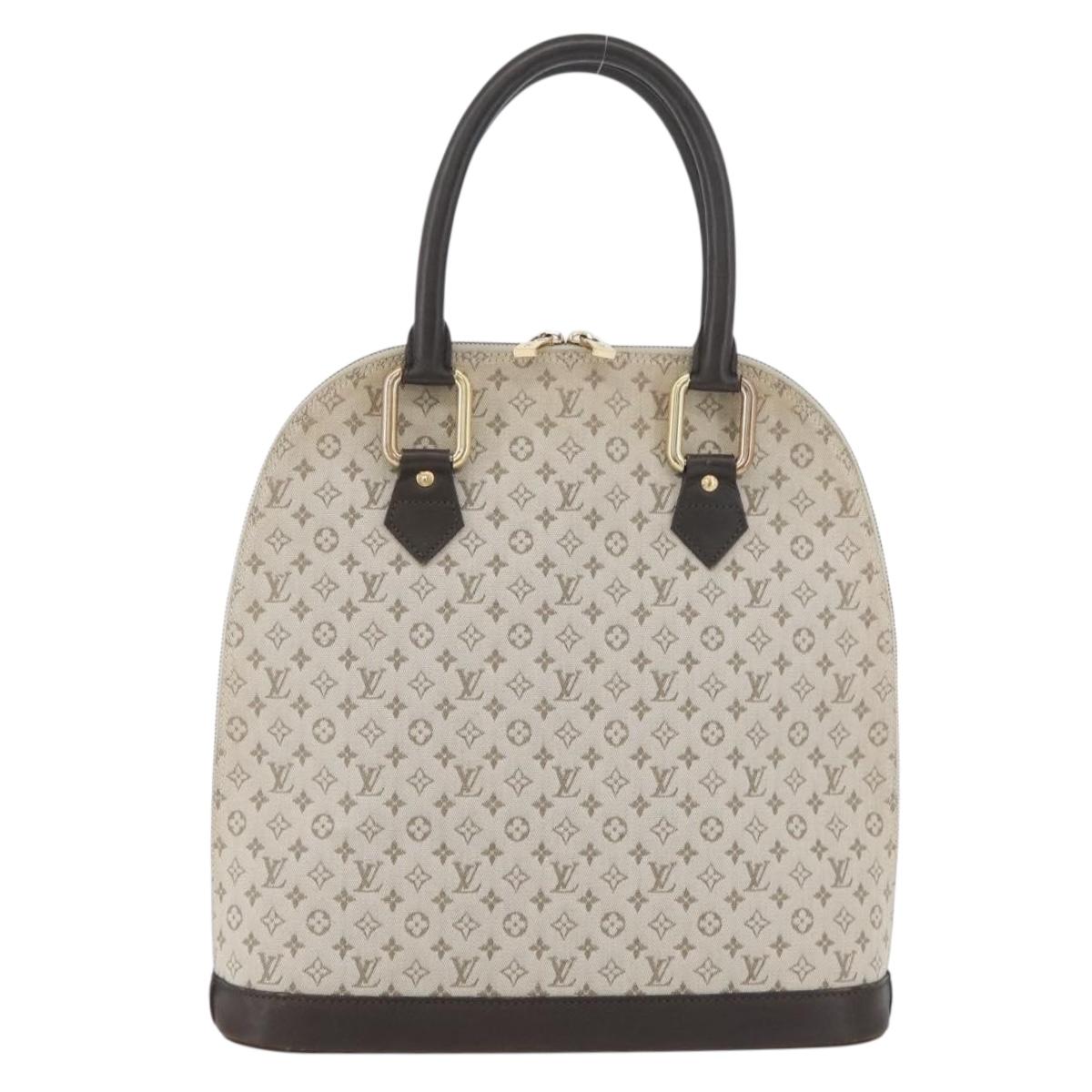 LOUIS VUITTON Monogram Mini Alma Haut Hand Bag Khaki M92203 LV Auth BA11248