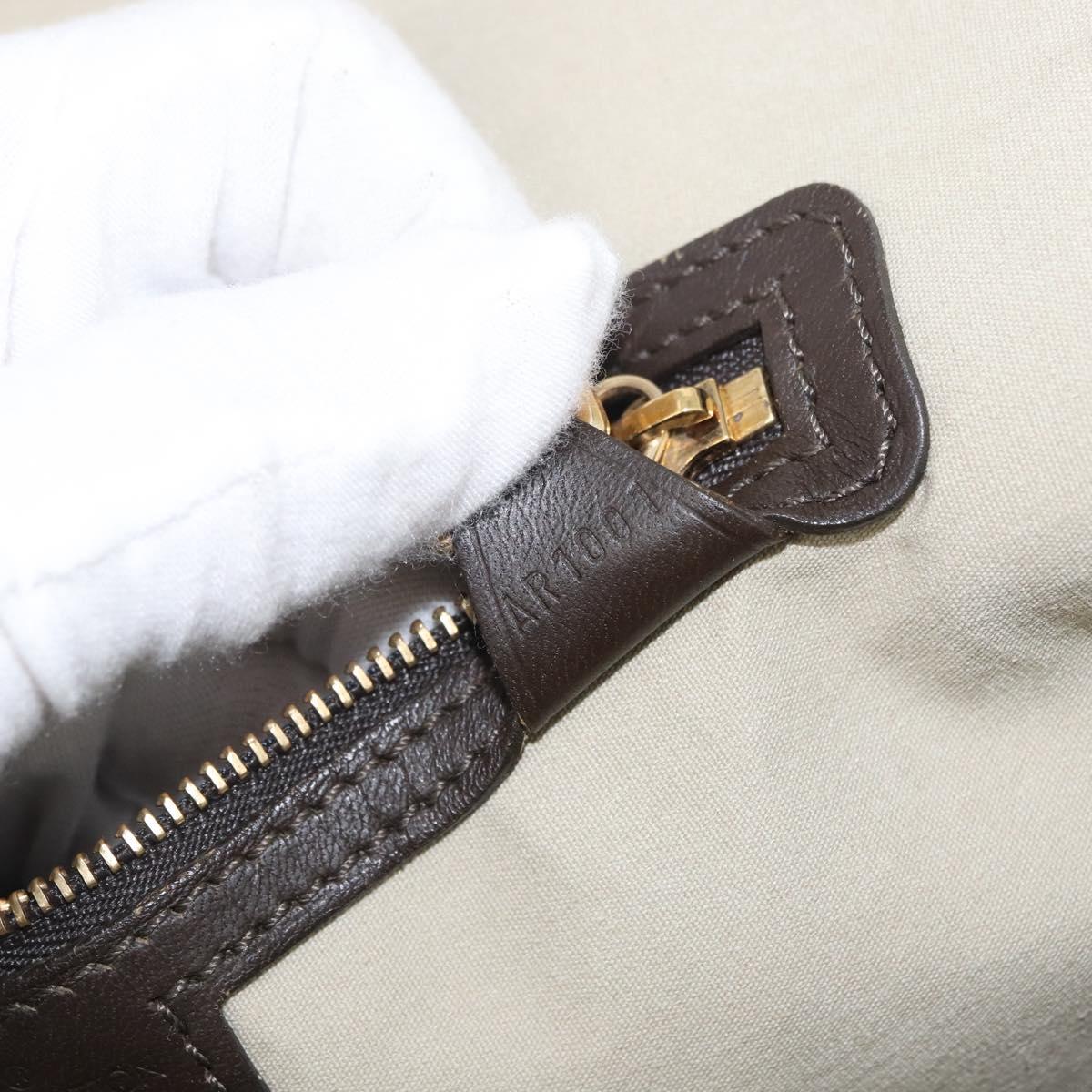 LOUIS VUITTON Monogram Mini Alma Haut Hand Bag Khaki M92203 LV Auth BA11248