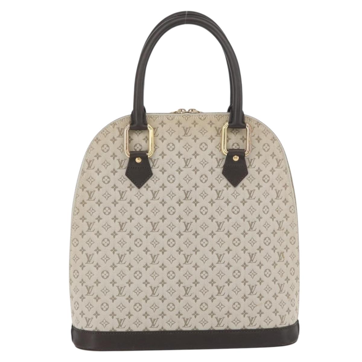 LOUIS VUITTON Monogram Mini Alma Haut Hand Bag Khaki M92203 LV Auth BA11248