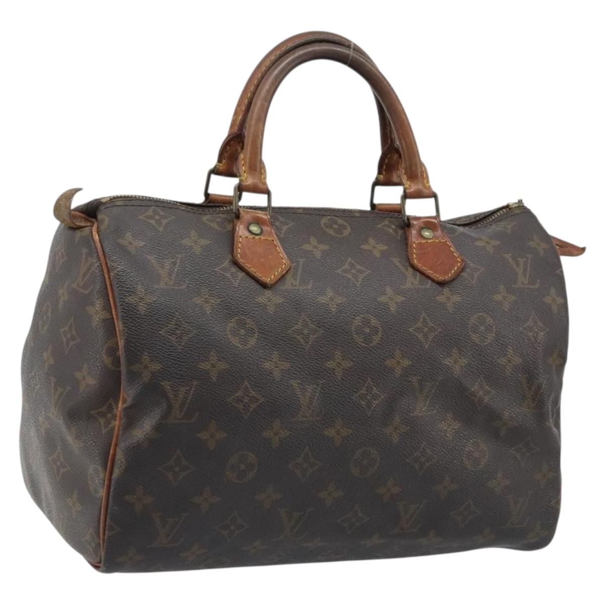 LOUIS VUITTON Monogram Speedy 30 Hand Bag M41526 LV Auth BA11257