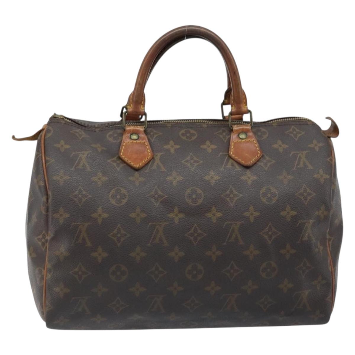 LOUIS VUITTON Monogram Speedy 30 Hand Bag M41526 LV Auth BA11257