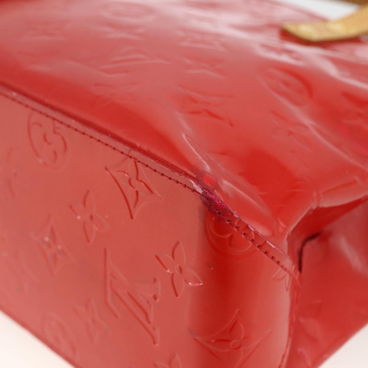 LOUIS VUITTON Monogram Vernis Reade PM Hand Bag Red Rouge M91088 LV Auth BA11260