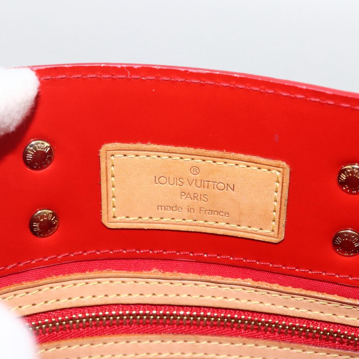 LOUIS VUITTON Monogram Vernis Reade PM Hand Bag Red Rouge M91088 LV Auth BA11260