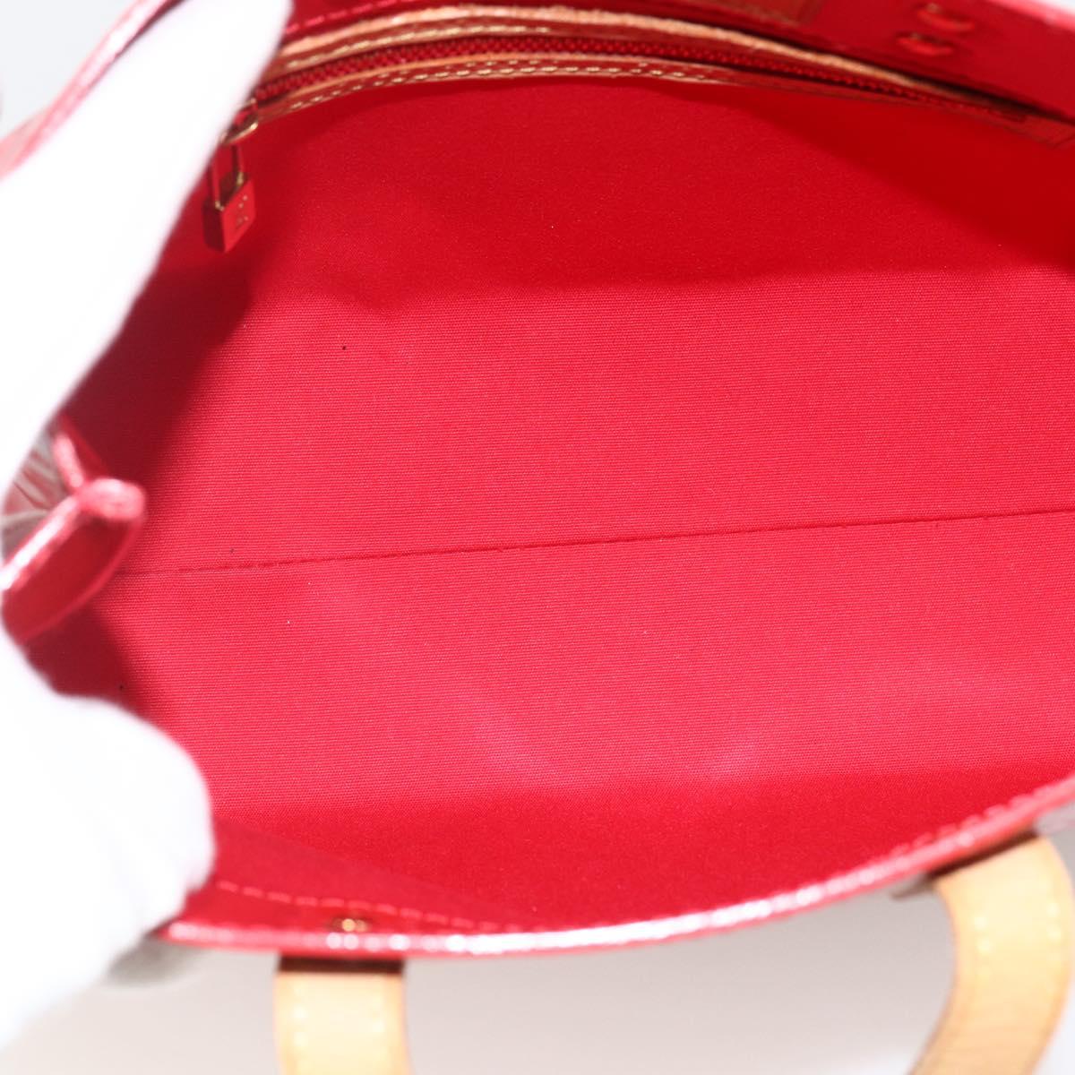 LOUIS VUITTON Monogram Vernis Reade PM Hand Bag Red Rouge M91088 LV Auth BA11260