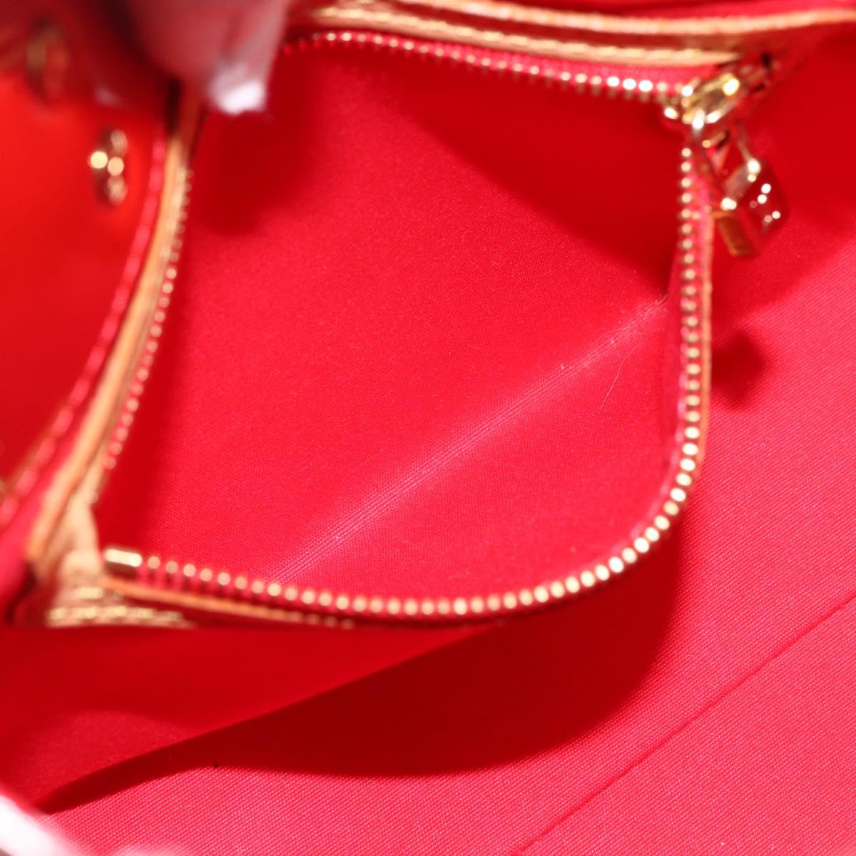 LOUIS VUITTON Monogram Vernis Reade PM Hand Bag Red Rouge M91088 LV Auth BA11260