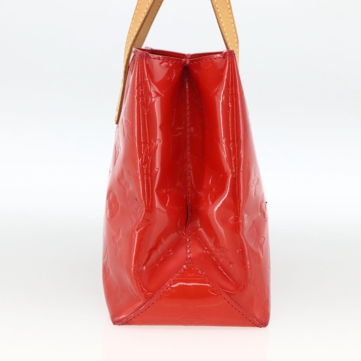 LOUIS VUITTON Monogram Vernis Reade PM Hand Bag Red Rouge M91088 LV Auth BA11260