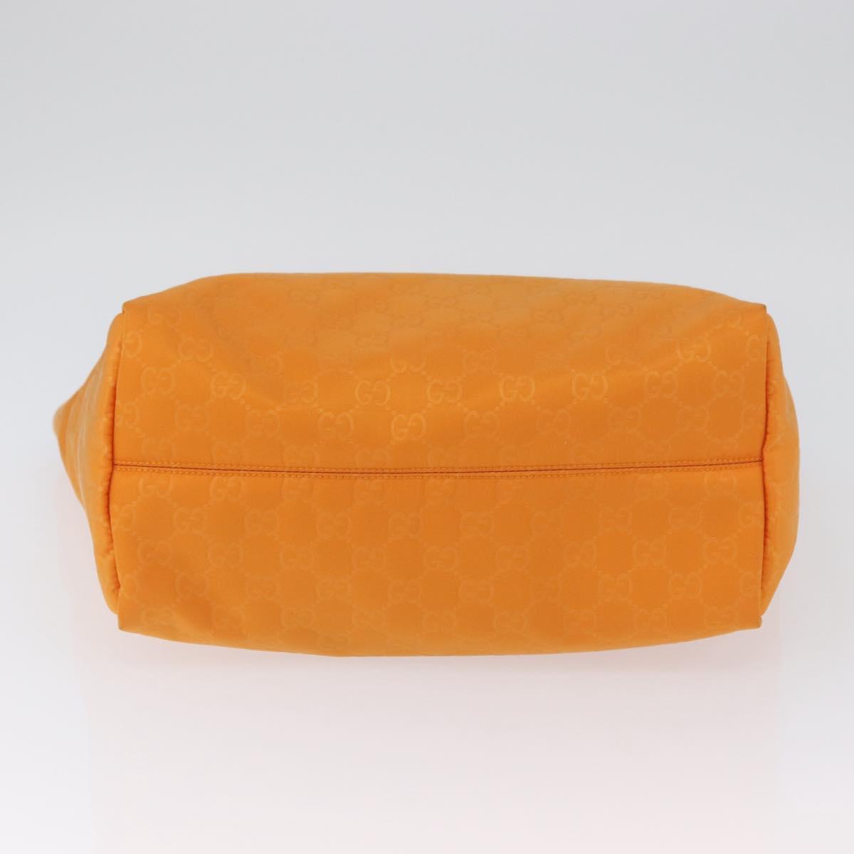 GUCCI GG Canvas Tote Bag Nylon Orange 282439 Auth BA11263