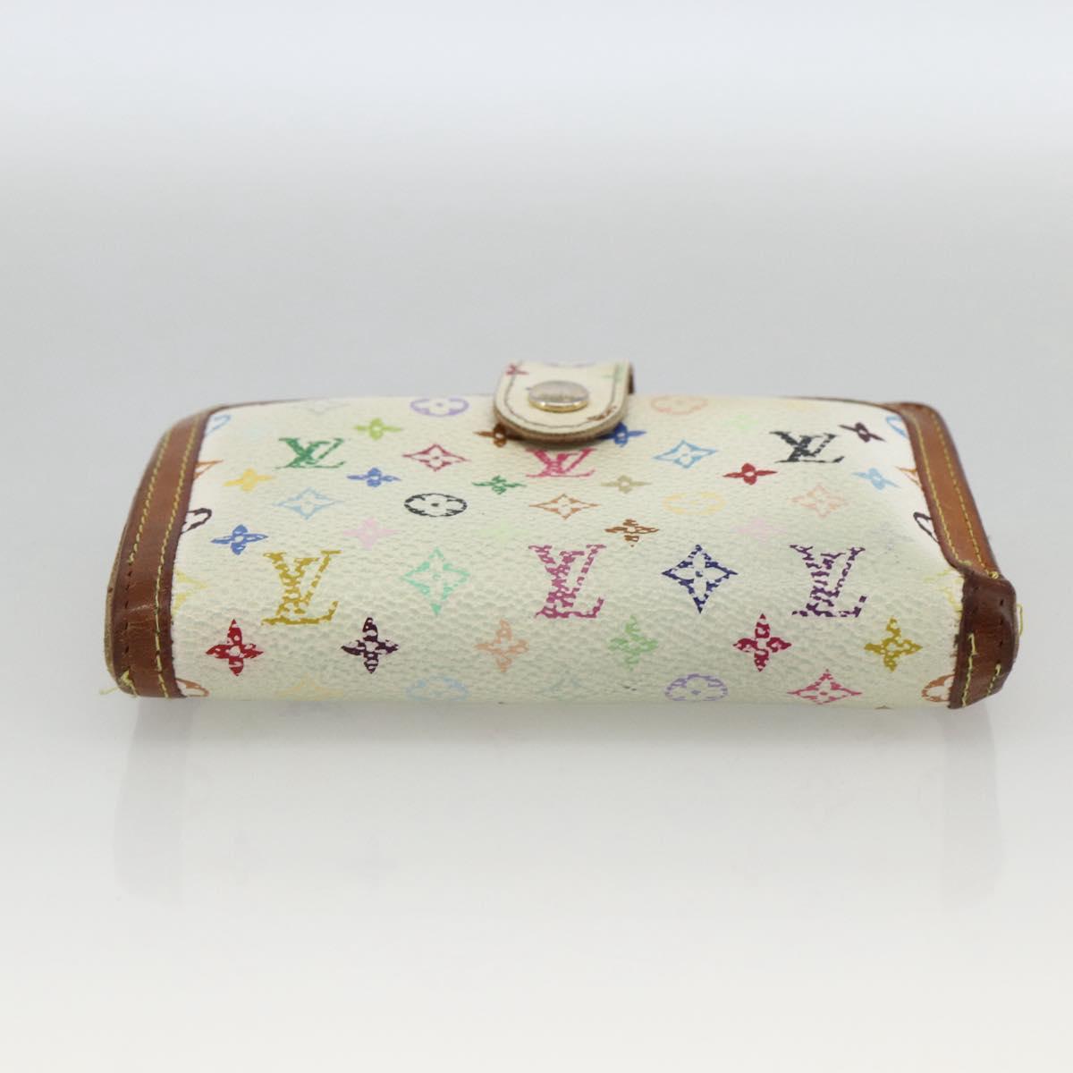 LOUIS VUITTON Multicolor Portefeuille Viennois Wallet White M92987 Auth BA11268