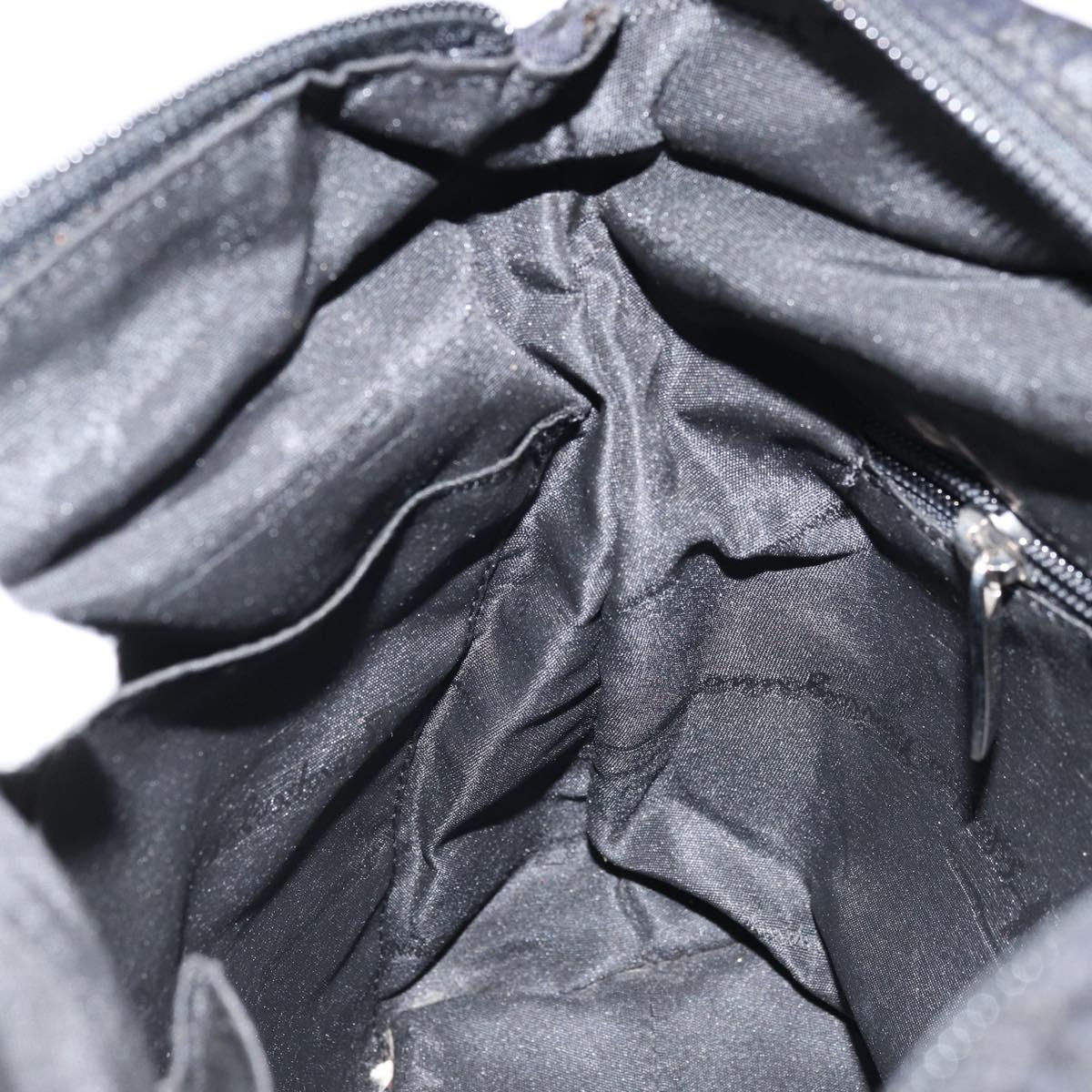 Salvatore Ferragamo Gancini Tote Bag Nylon Black Silver Auth BA11280