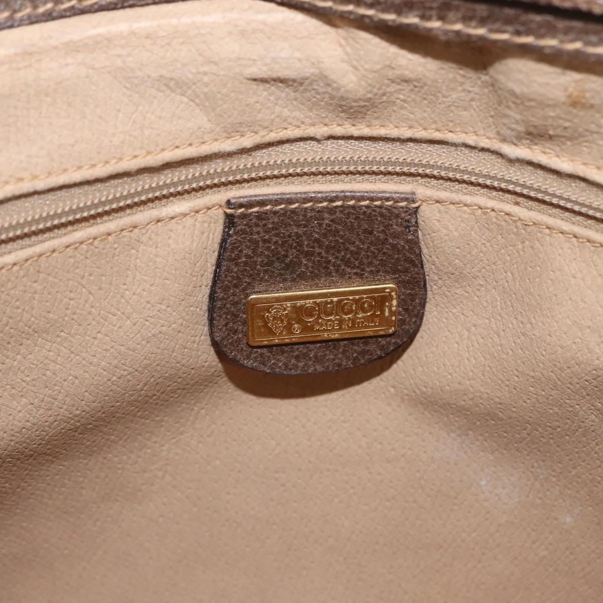 GUCCI GG Supreme Shoulder Bag PVC Beige Gold 004 904 0671 Auth BA11282