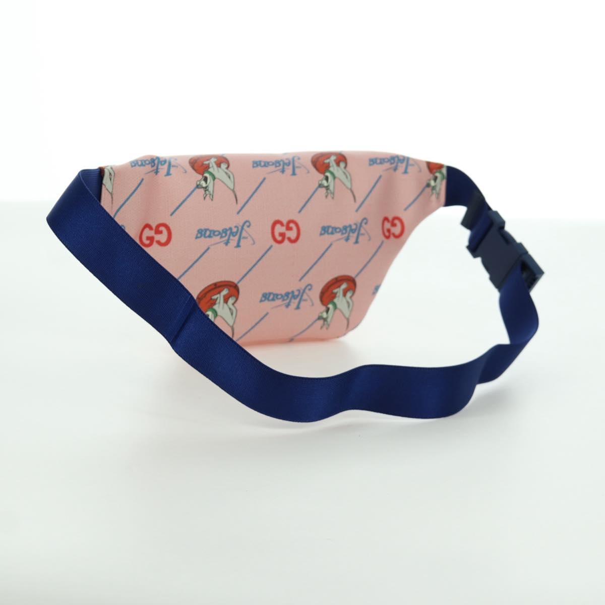 GUCCI GG Supreme Jetsons Collaboration Body Bag PVC Pink 502095 Auth BA11289V