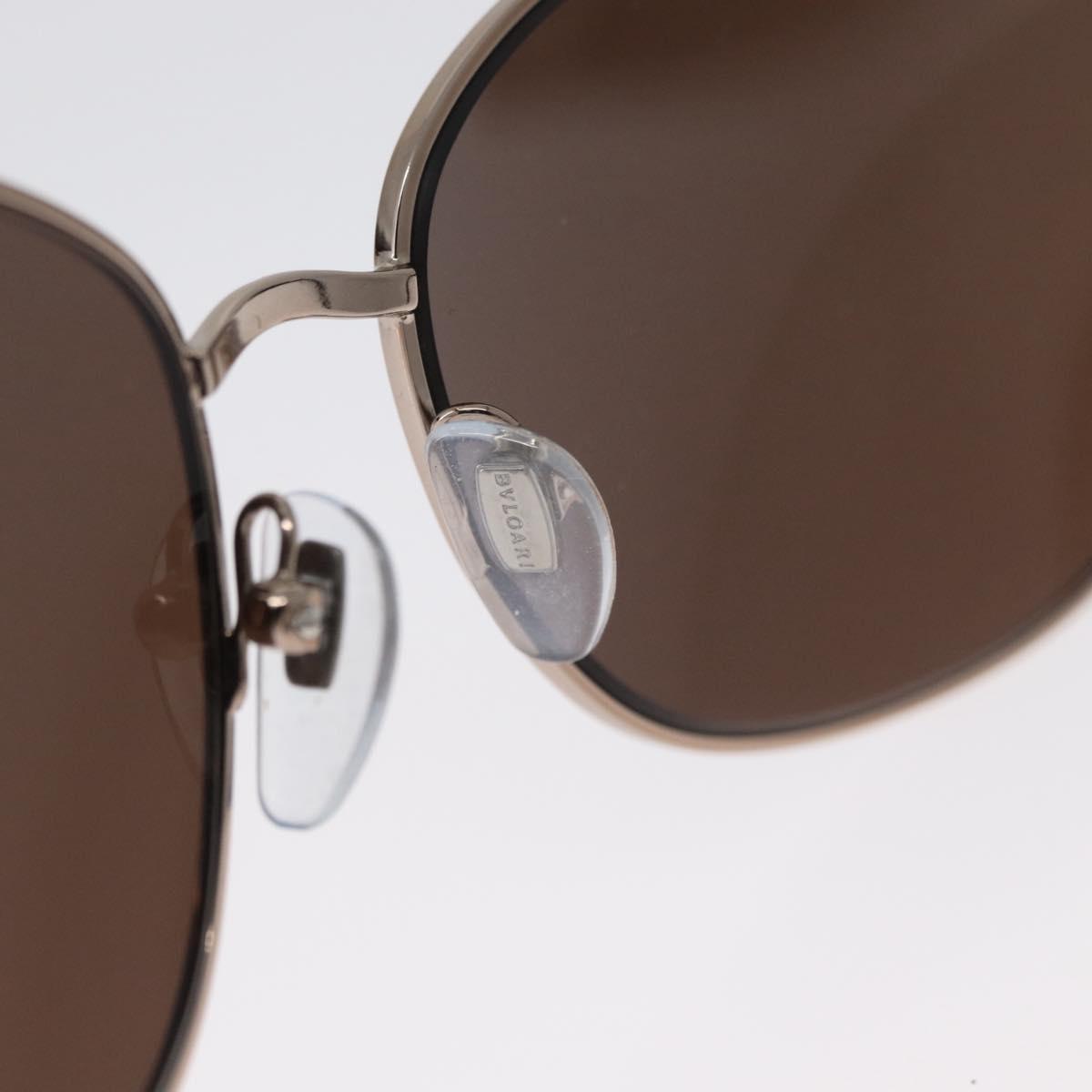 BVLGARI Sunglasses metal Brown 6066-B Auth BA11295V