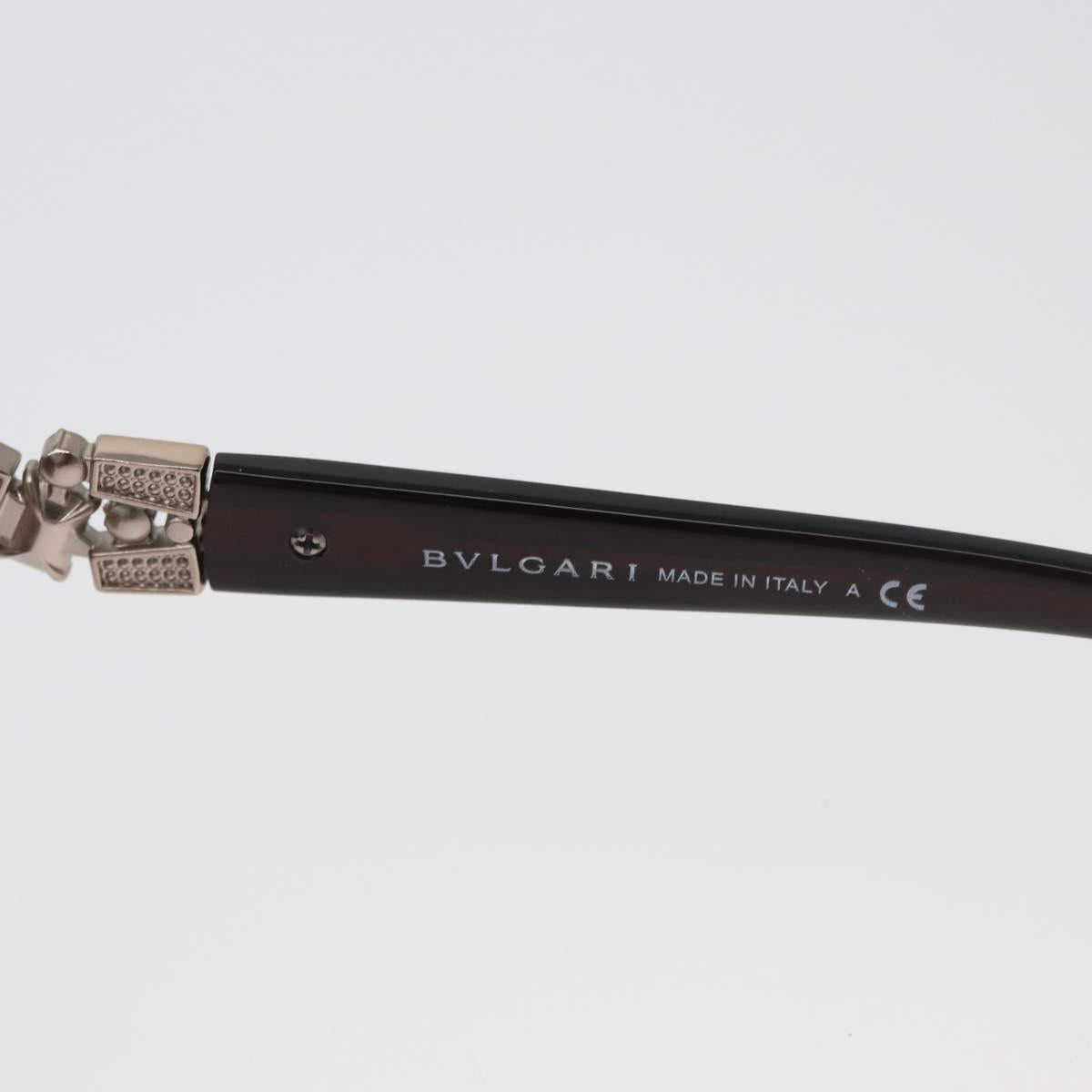 BVLGARI Sunglasses metal Brown 6066-B Auth BA11295V