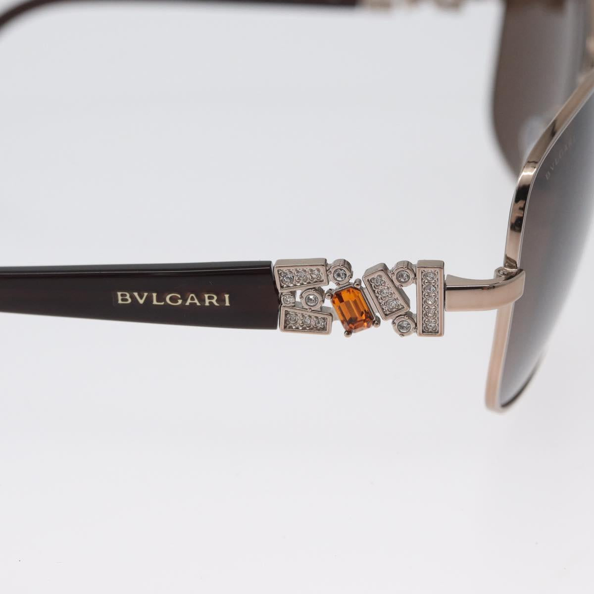 BVLGARI Sunglasses metal Brown 6066-B Auth BA11295V