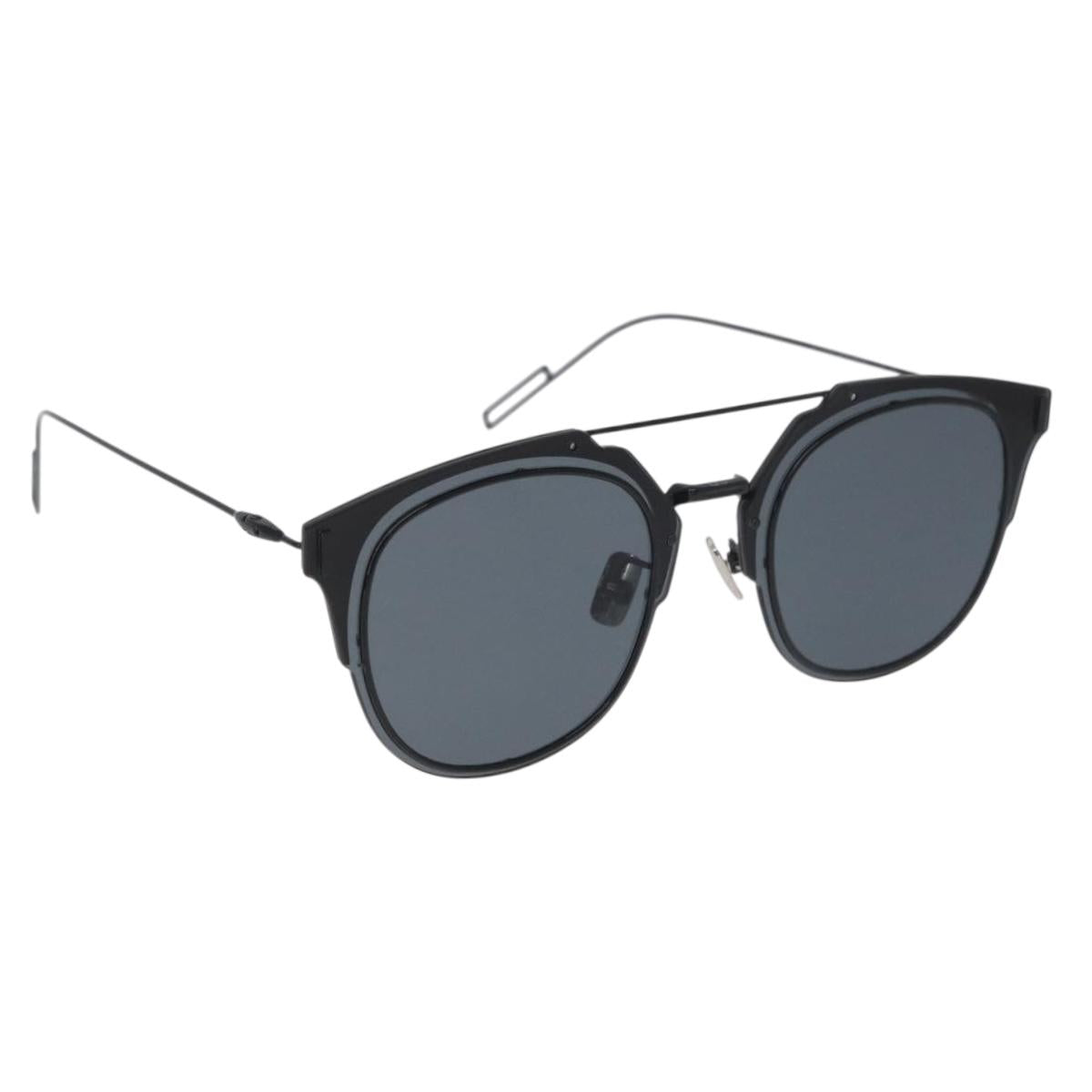 Christian Dior Sunglasses metal Black Auth BA11297